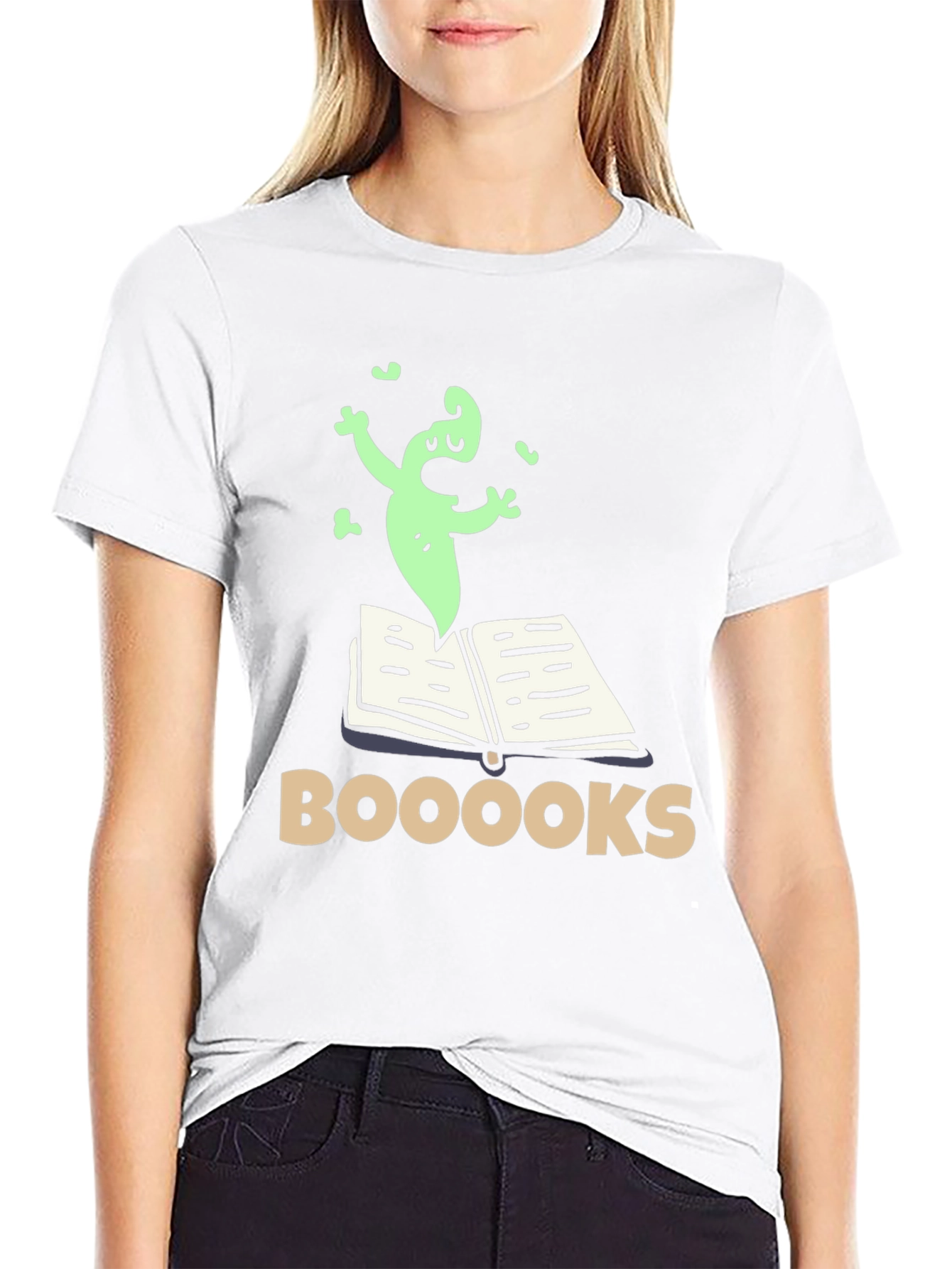 Booooks! Funny Ghost Reading T-Shirt
