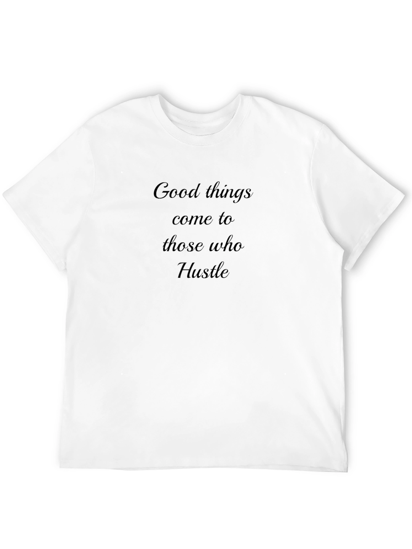Hustle Graphic Tee - Motivational Black T-Shirt