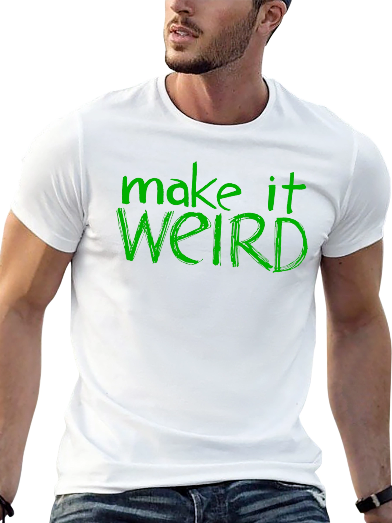 Make It Weird Black Graphic Tee