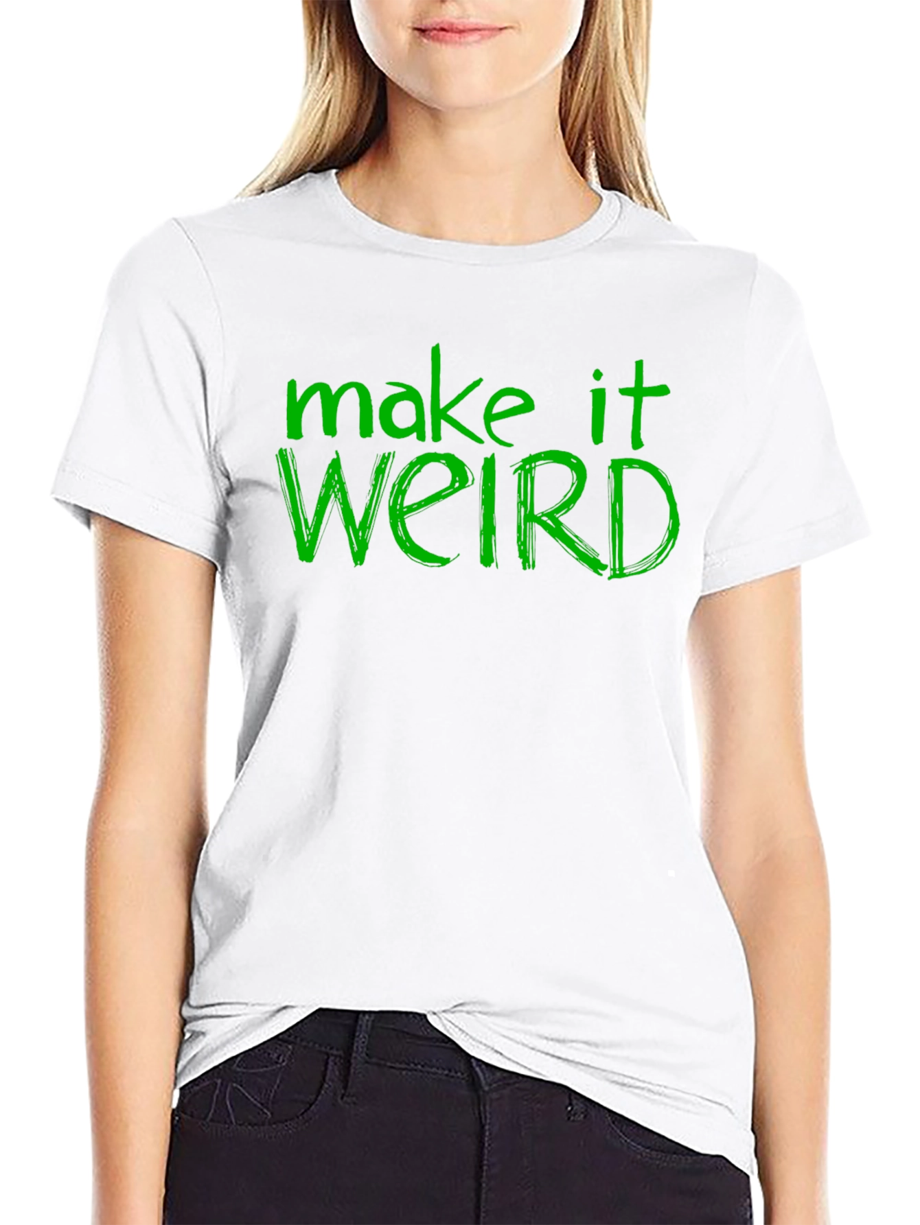 Make It Weird Black Graphic Tee