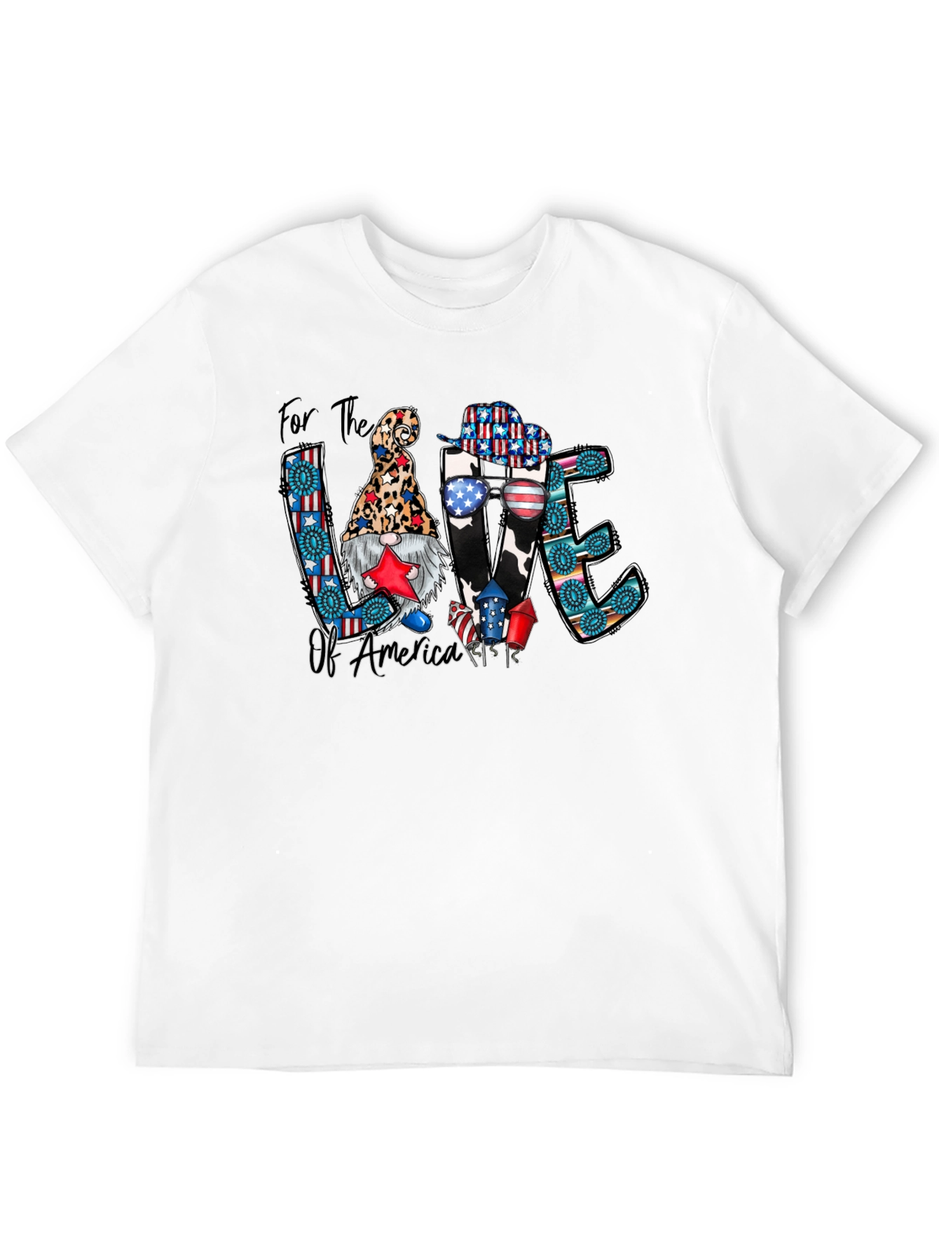 Patriotic Gnome T-Shirt: For the Love of America
