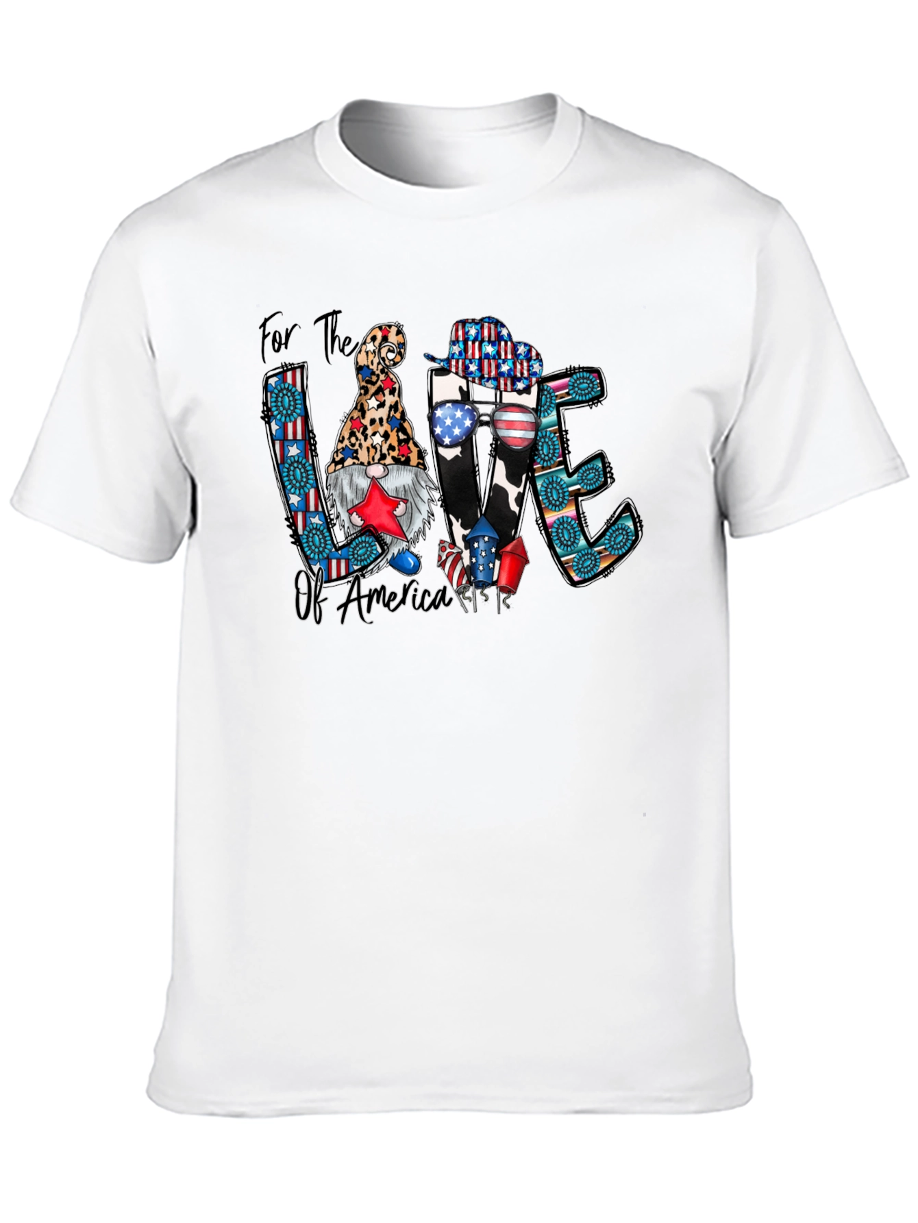 Patriotic Gnome T-Shirt: For the Love of America