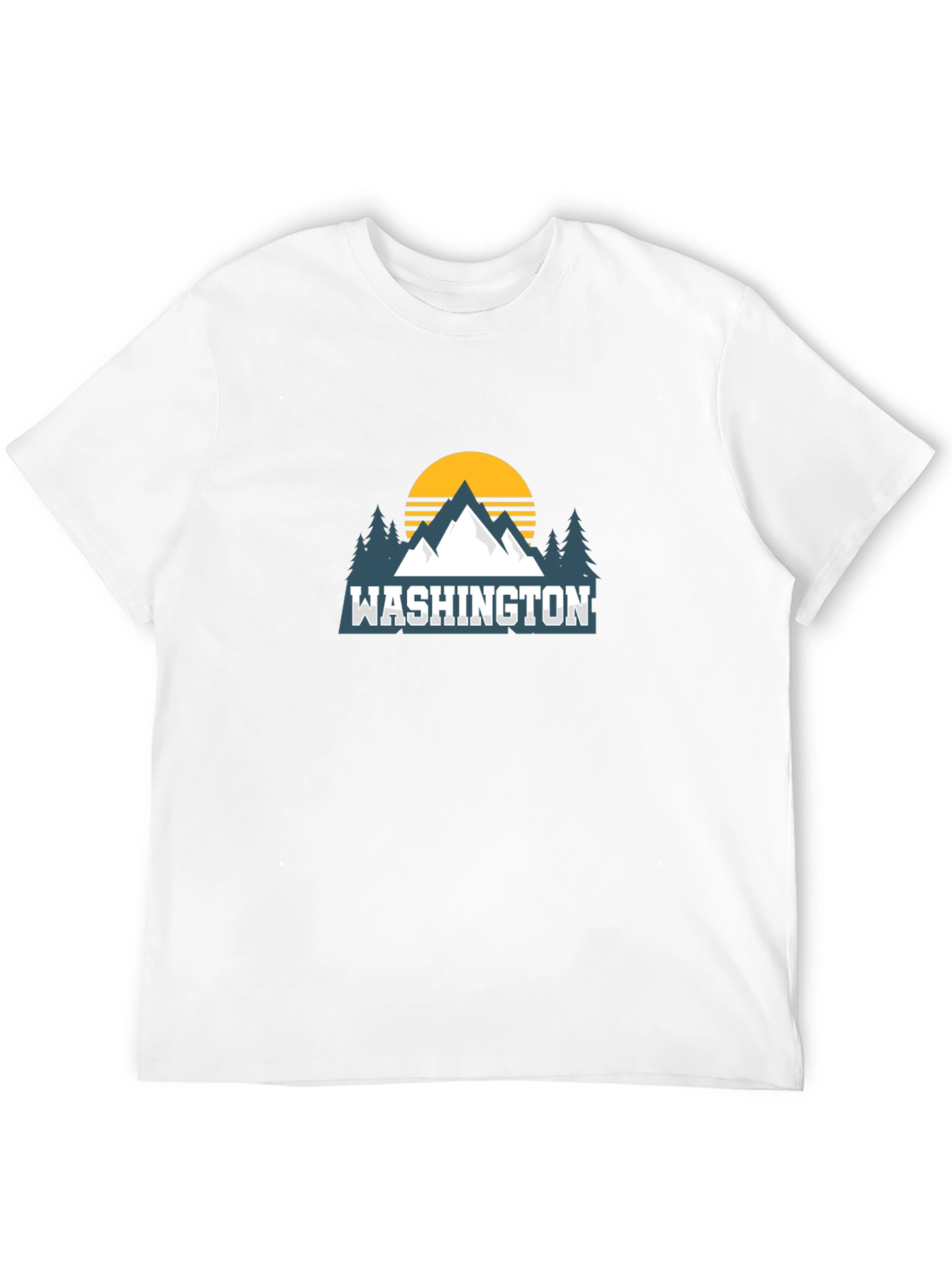 Washington Mountain Graphic Tee - Black