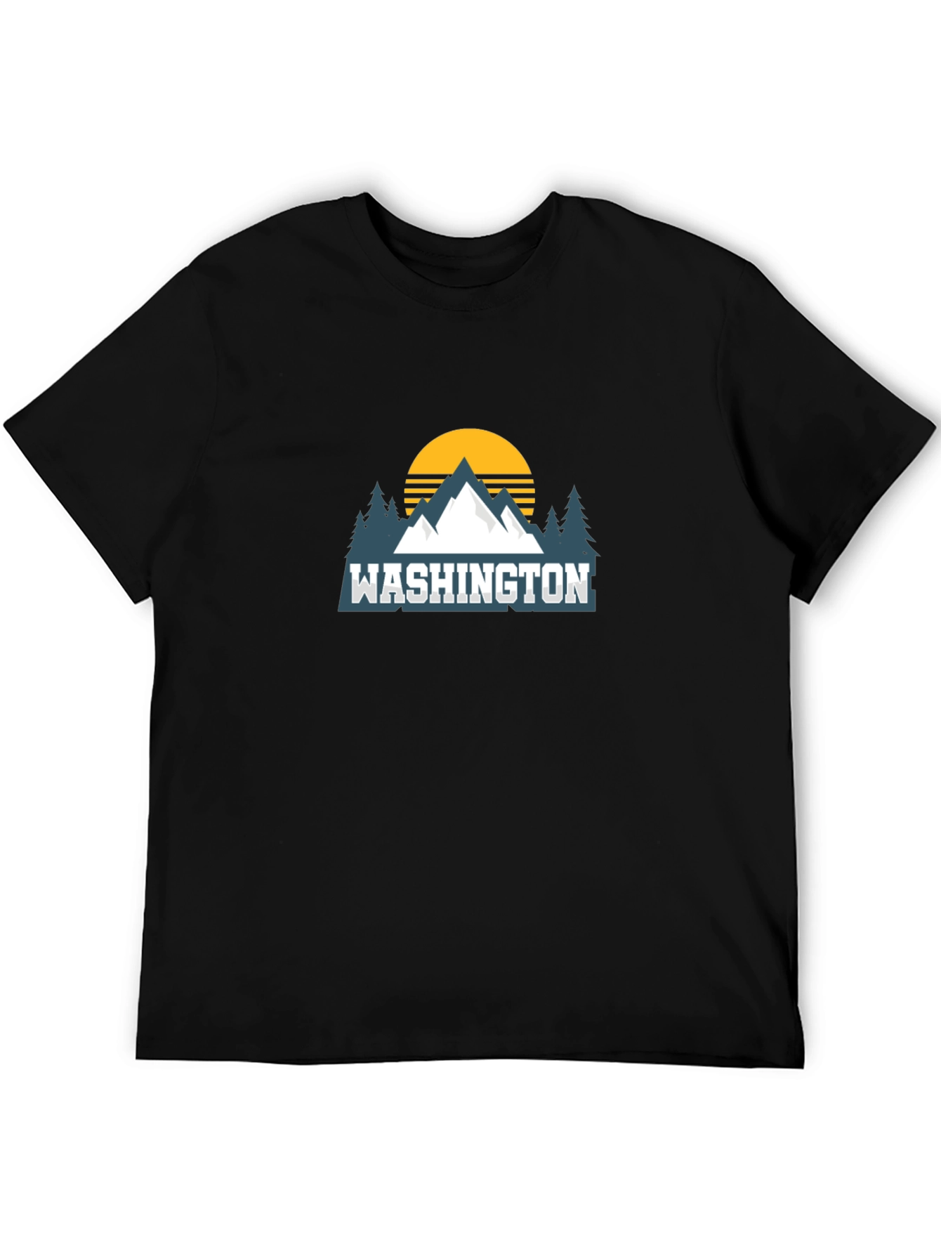 Washington Mountain Graphic Tee - Black