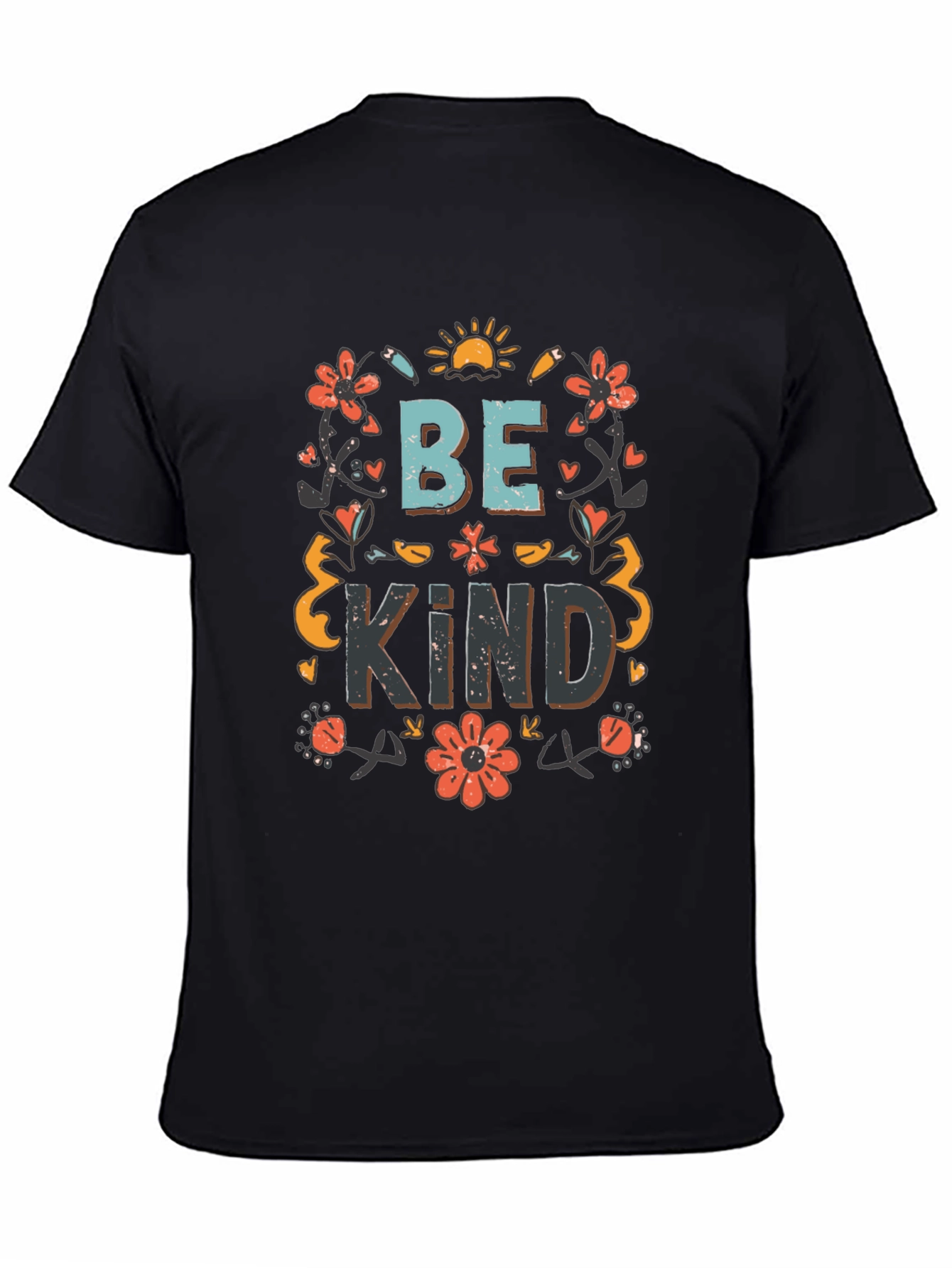 Be Kind Floral Graphic Tee - Soft Cotton