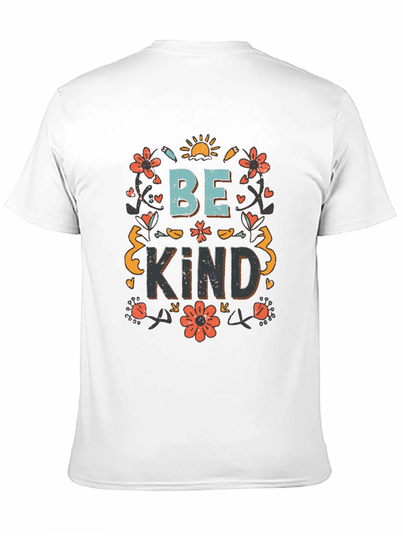 Be Kind Floral Graphic Tee - Soft Cotton