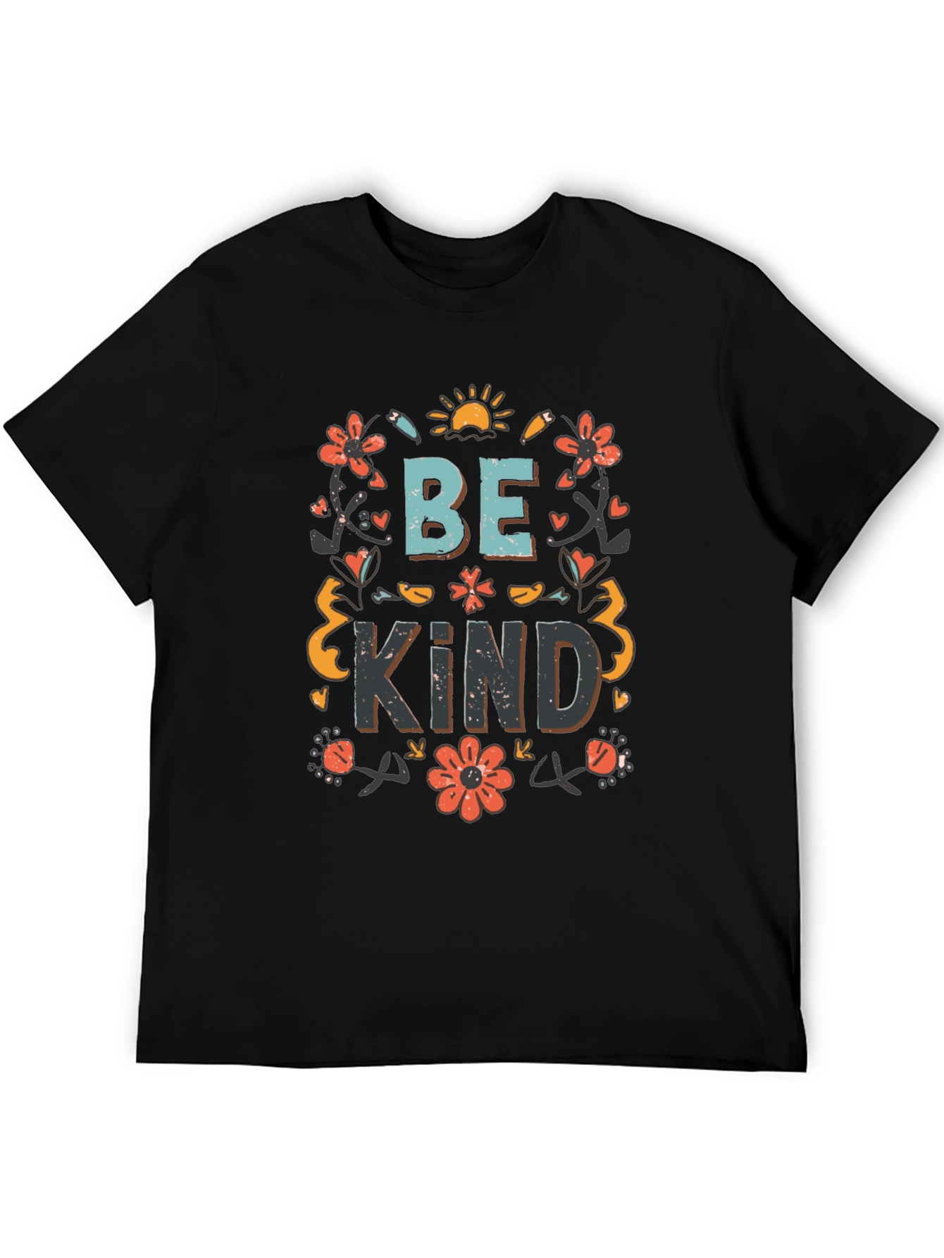 Be Kind Floral Graphic Tee - Soft Cotton
