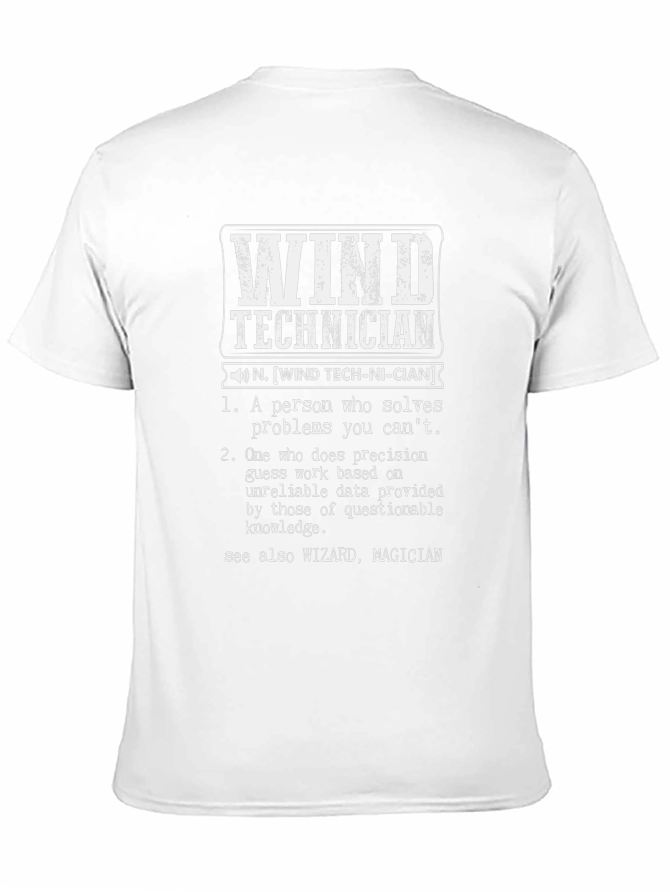 Wind Technician Definition Black T-Shirt