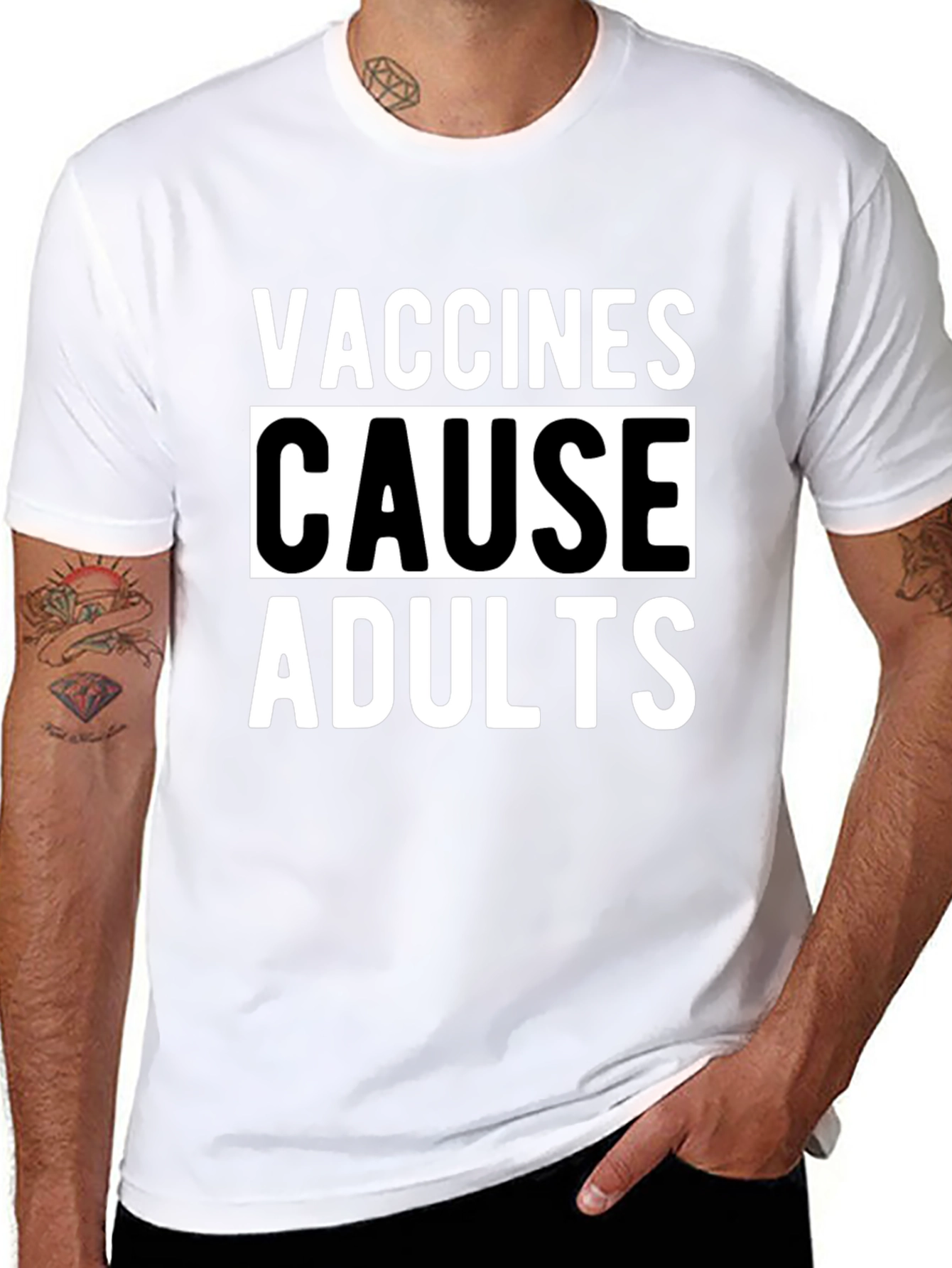 Vaccines Cause Adults Graphic T-Shirt