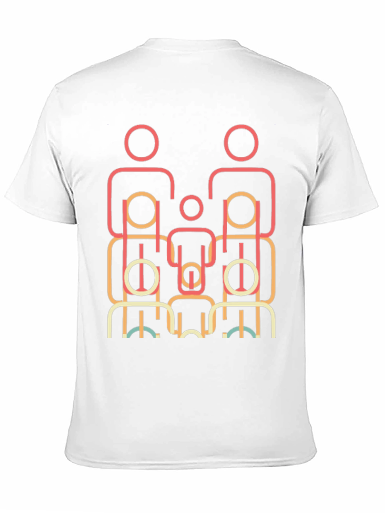 Abstract Family Graphic T-Shirt - Unique Design