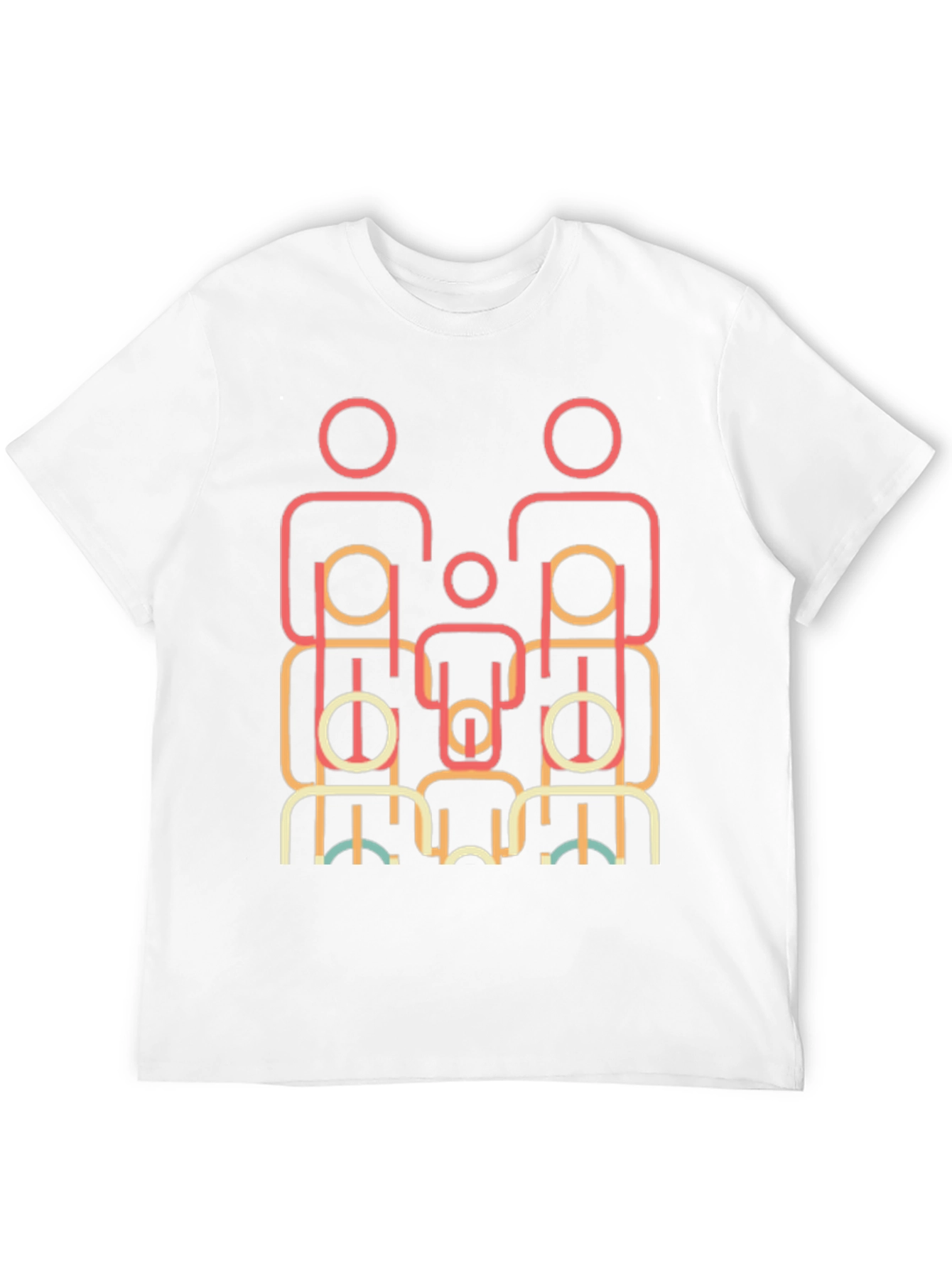 Abstract Family Graphic T-Shirt - Unique Design