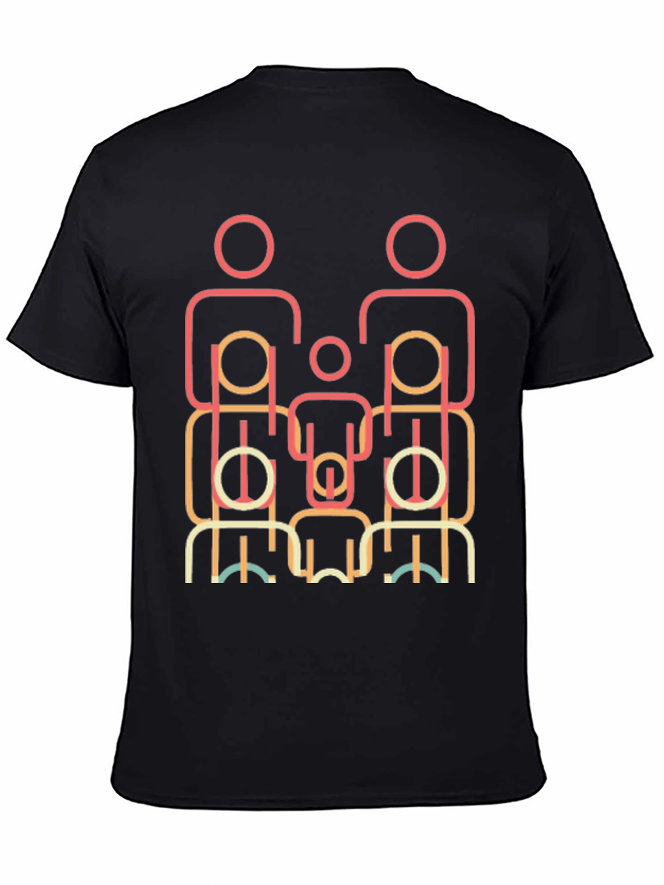 Abstract Family Graphic T-Shirt - Unique Design