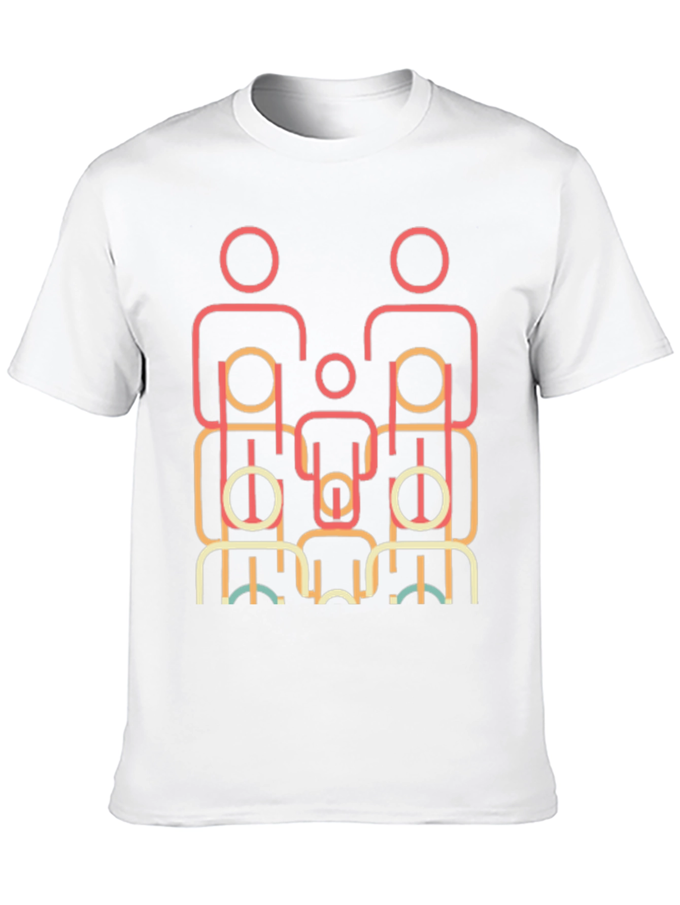 Abstract Family Graphic T-Shirt - Unique Design