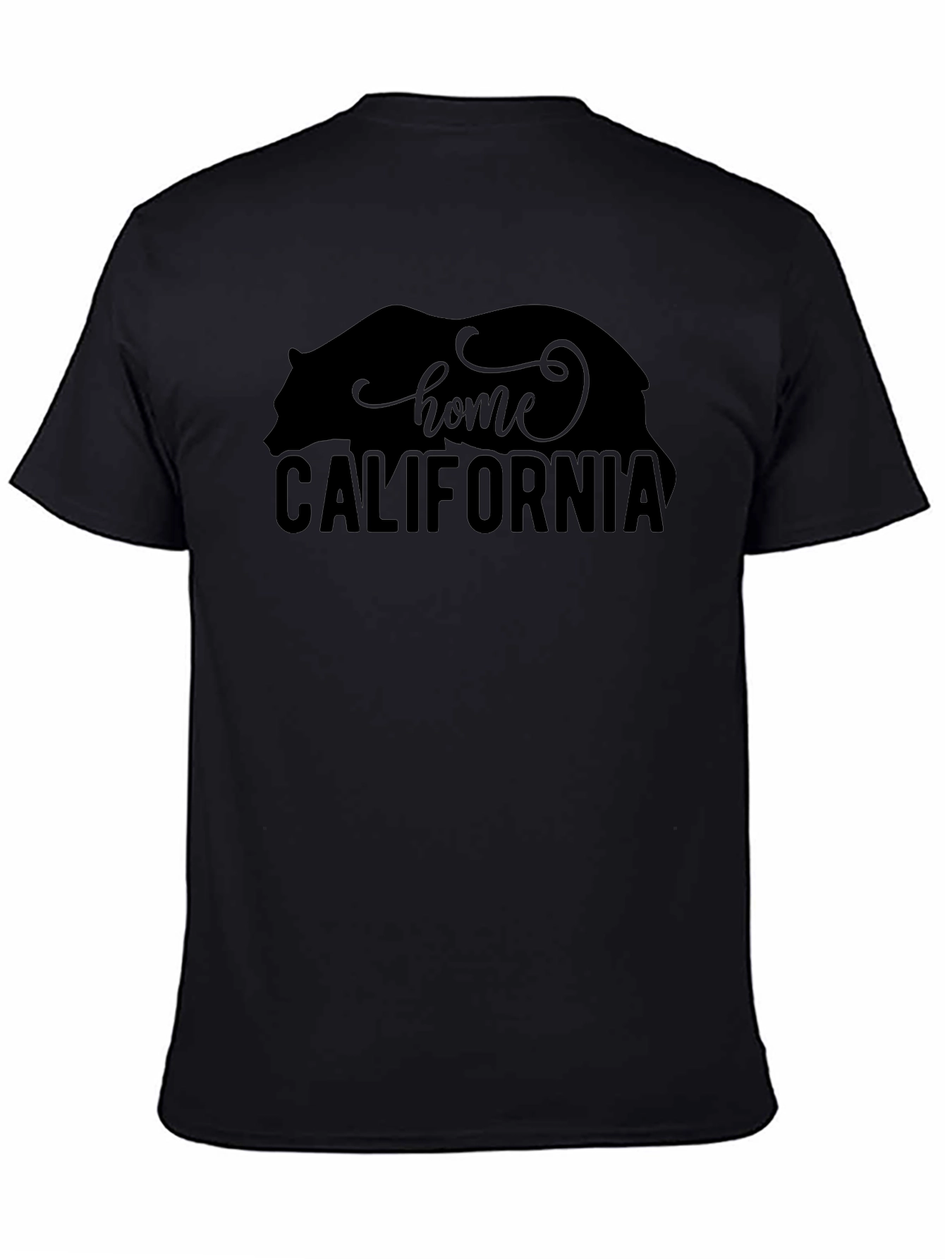 California Home Bear Graphic T-Shirt - Black