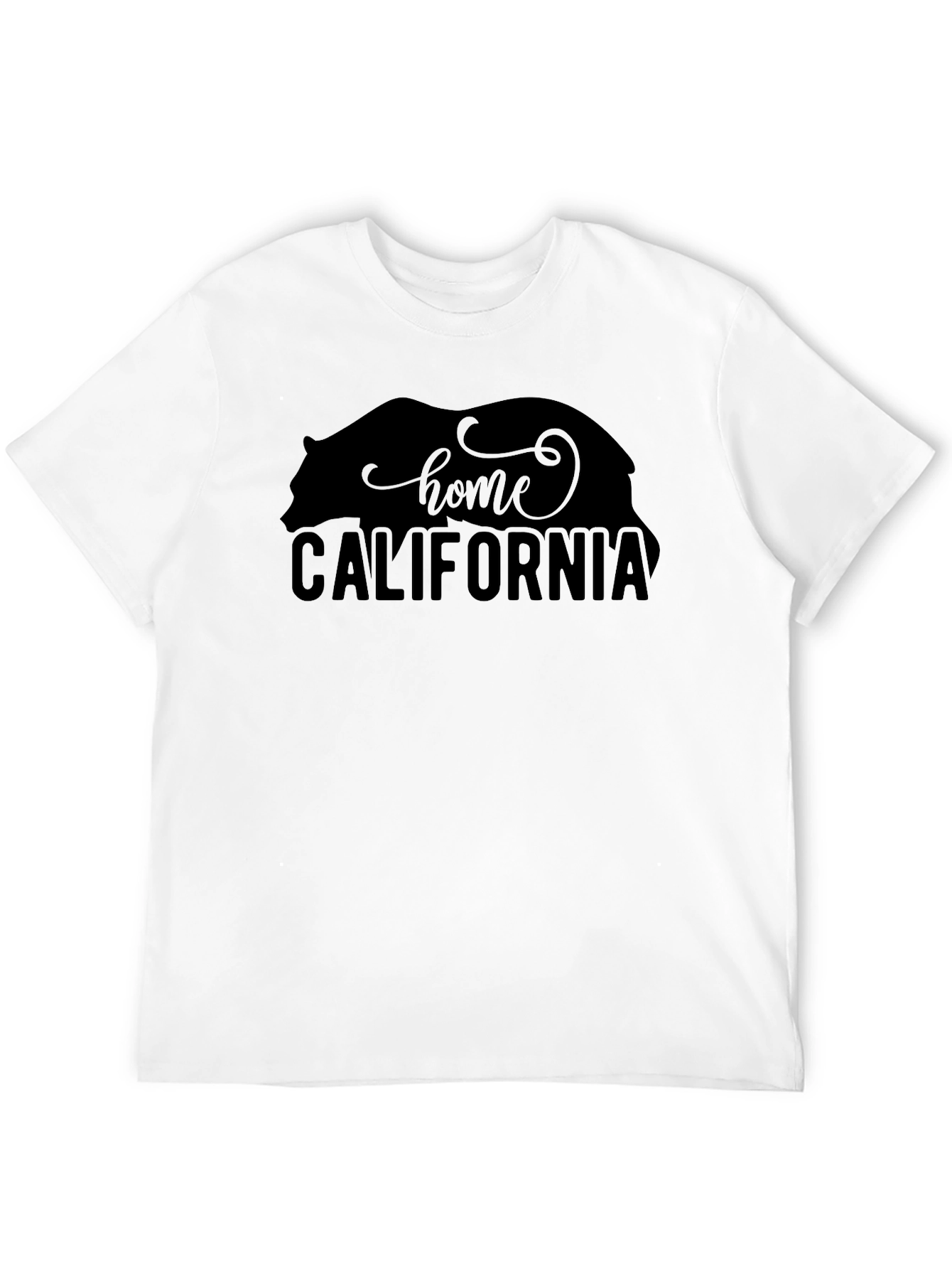 California Home Bear Graphic T-Shirt - Black