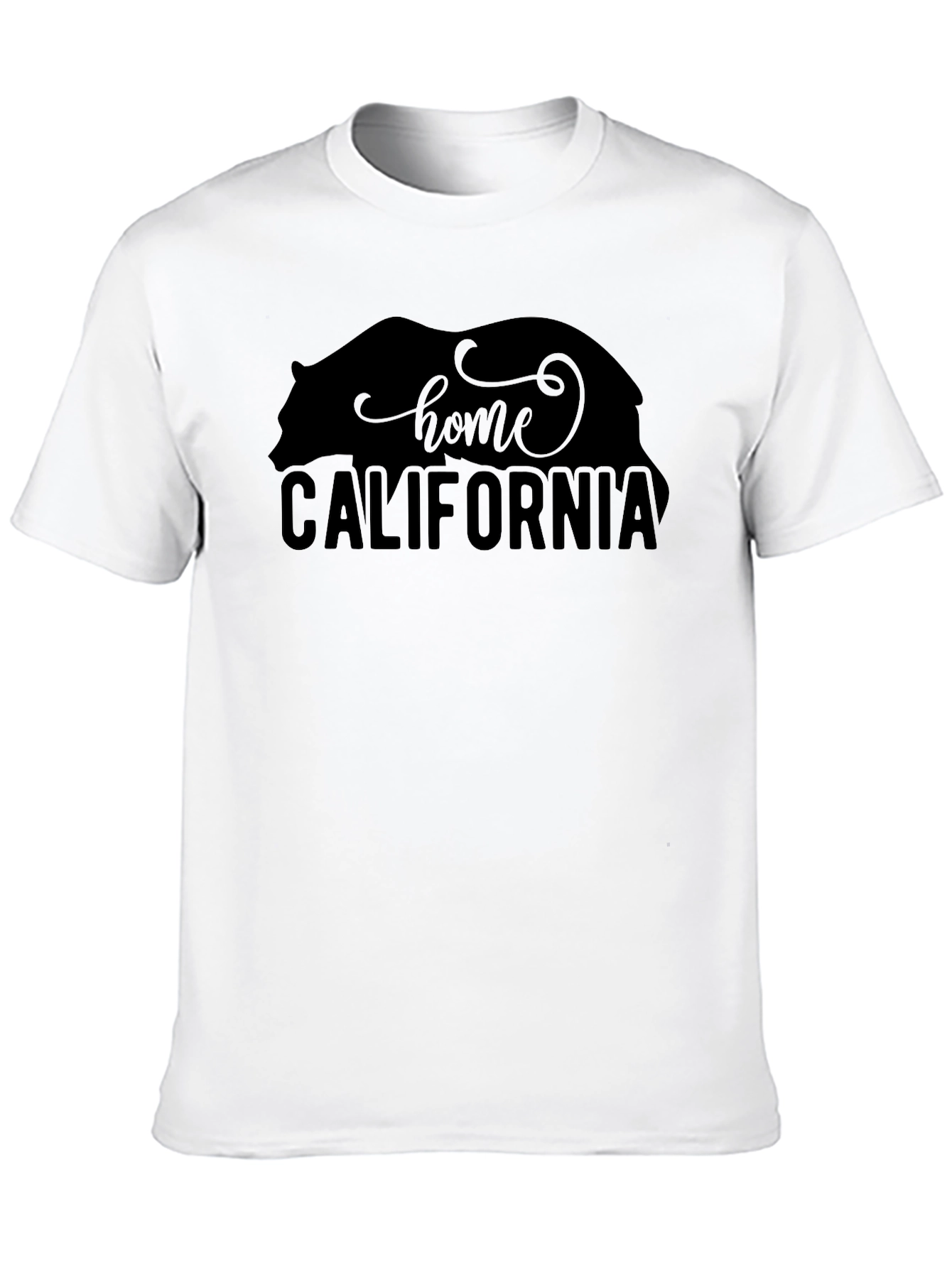 California Home Bear Graphic T-Shirt - Black
