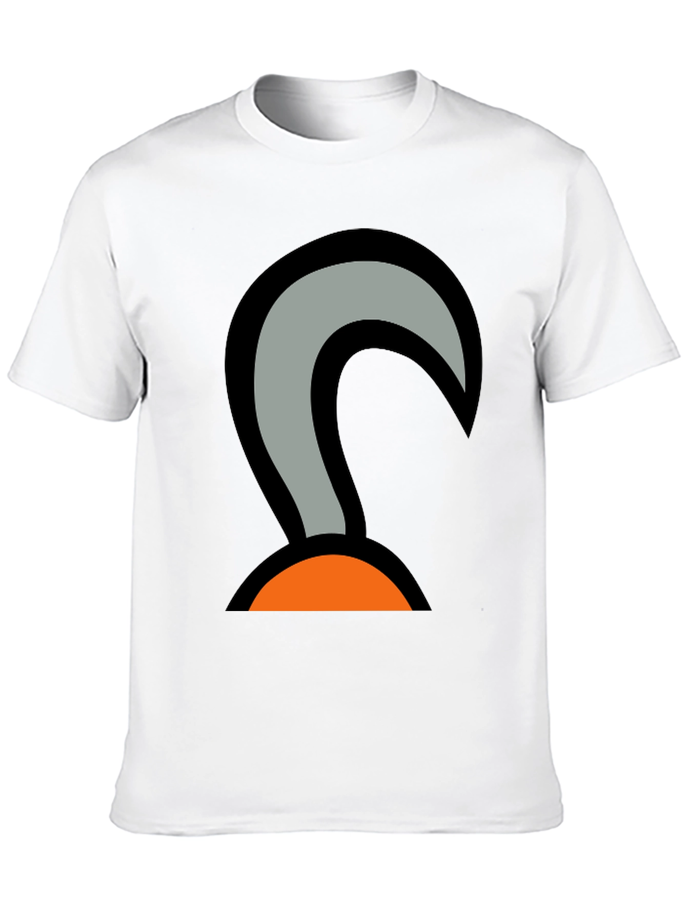 Cartoon Hook Graphic Tee - Black Cotton Blend