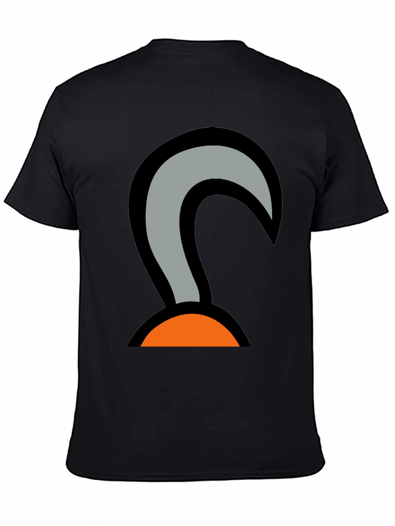 Cartoon Hook Graphic Tee - Black Cotton Blend