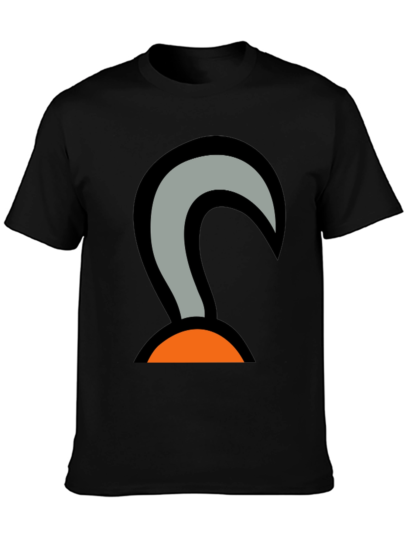 Cartoon Hook Graphic Tee - Black Cotton Blend