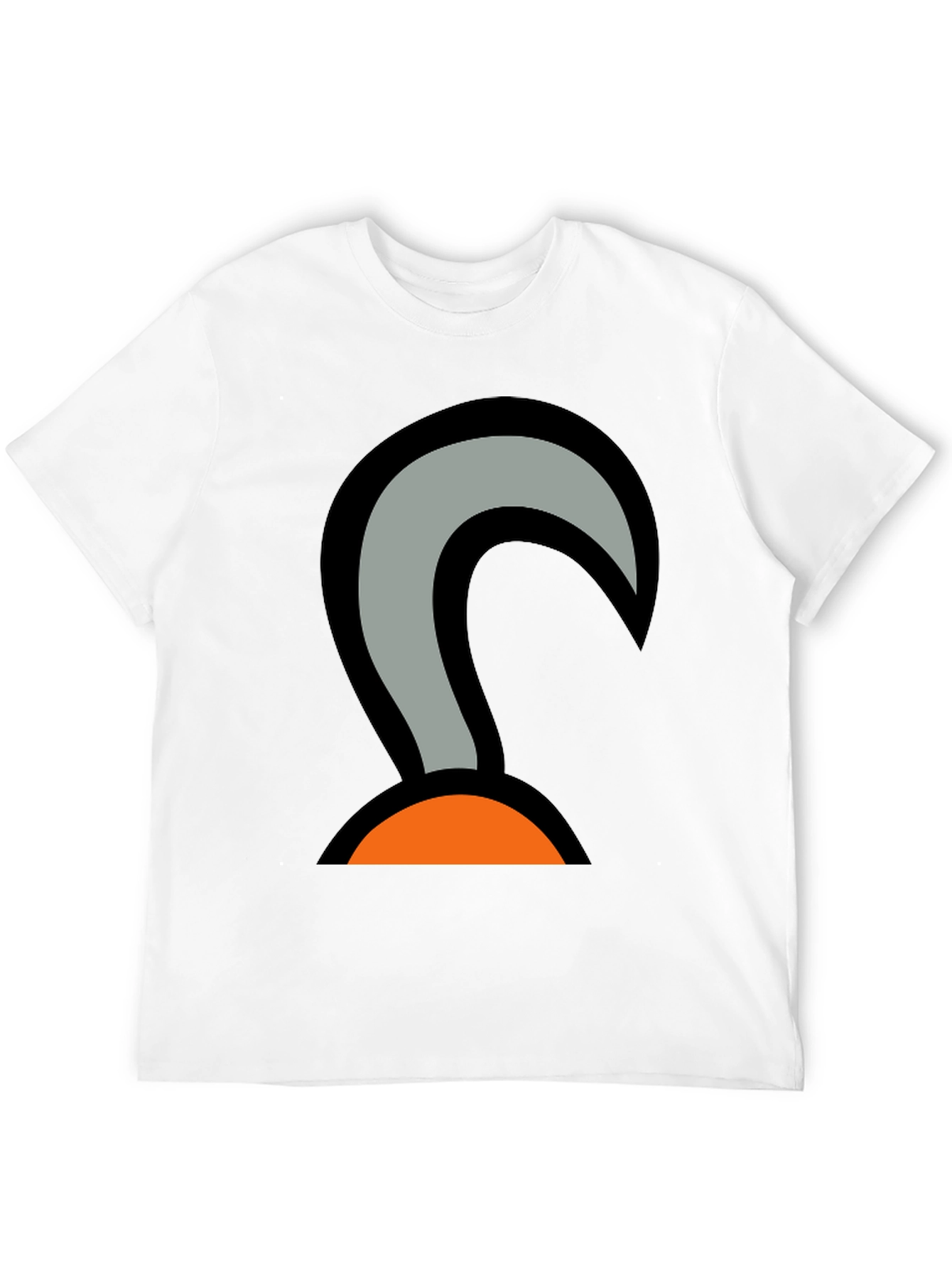 Cartoon Hook Graphic Tee - Black Cotton Blend
