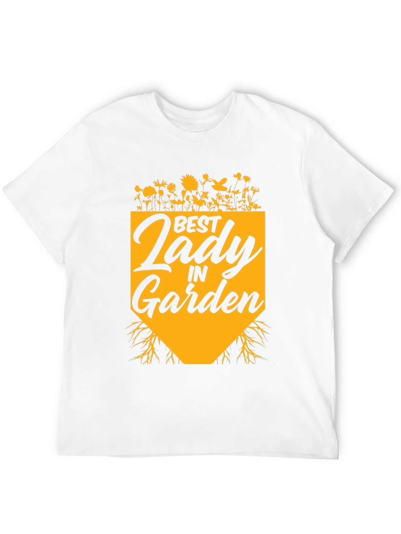 Best Lady in Garden T-Shirt - Black Cotton Tee