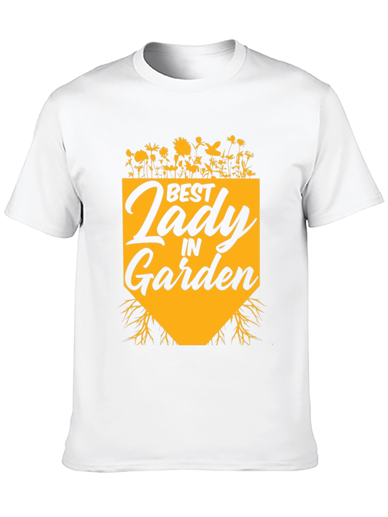 Best Lady in Garden T-Shirt - Black Cotton Tee