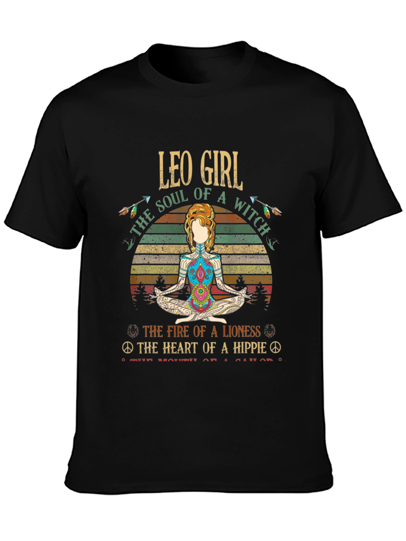 Leo Girl Soul Witch Hippie Graphic T-Shirt