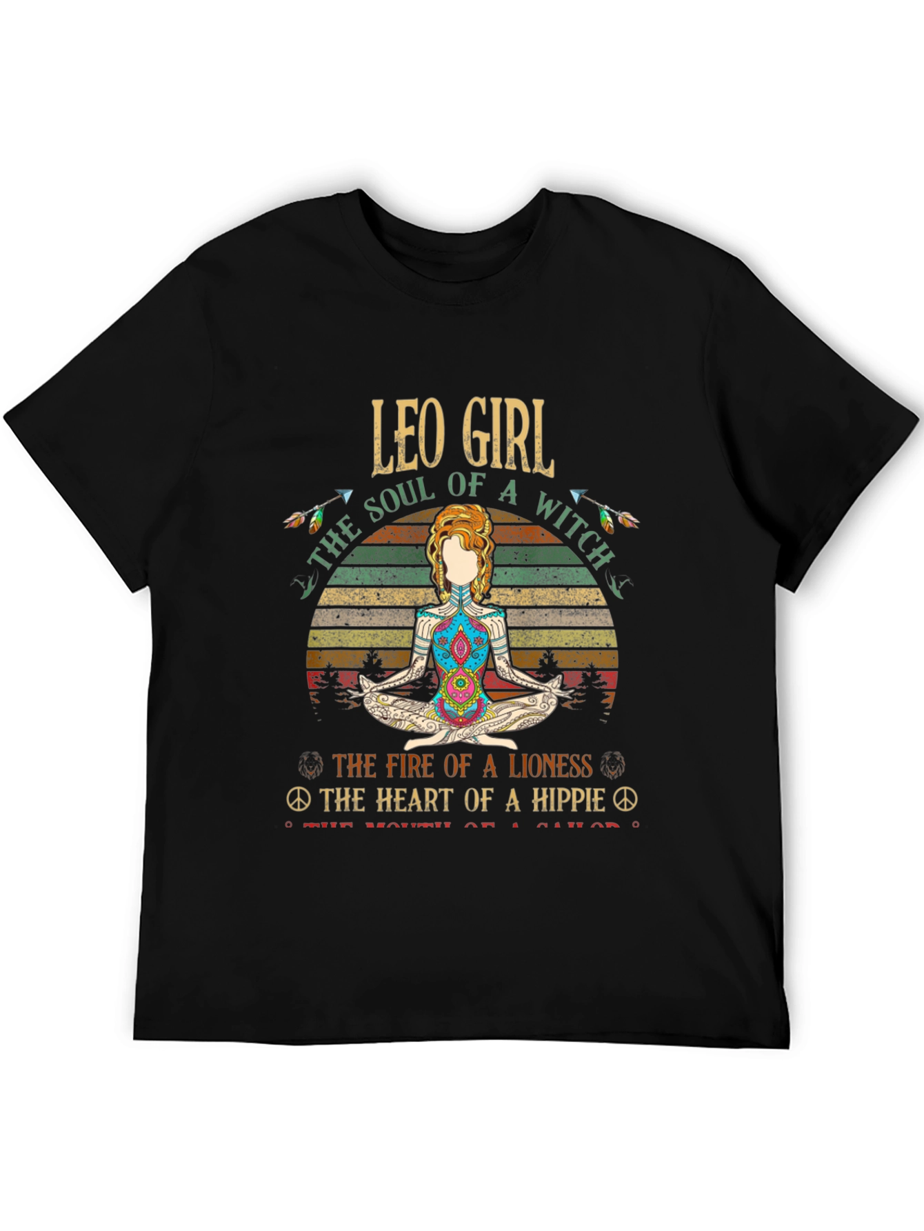 Leo Girl Soul Witch Hippie Graphic T-Shirt