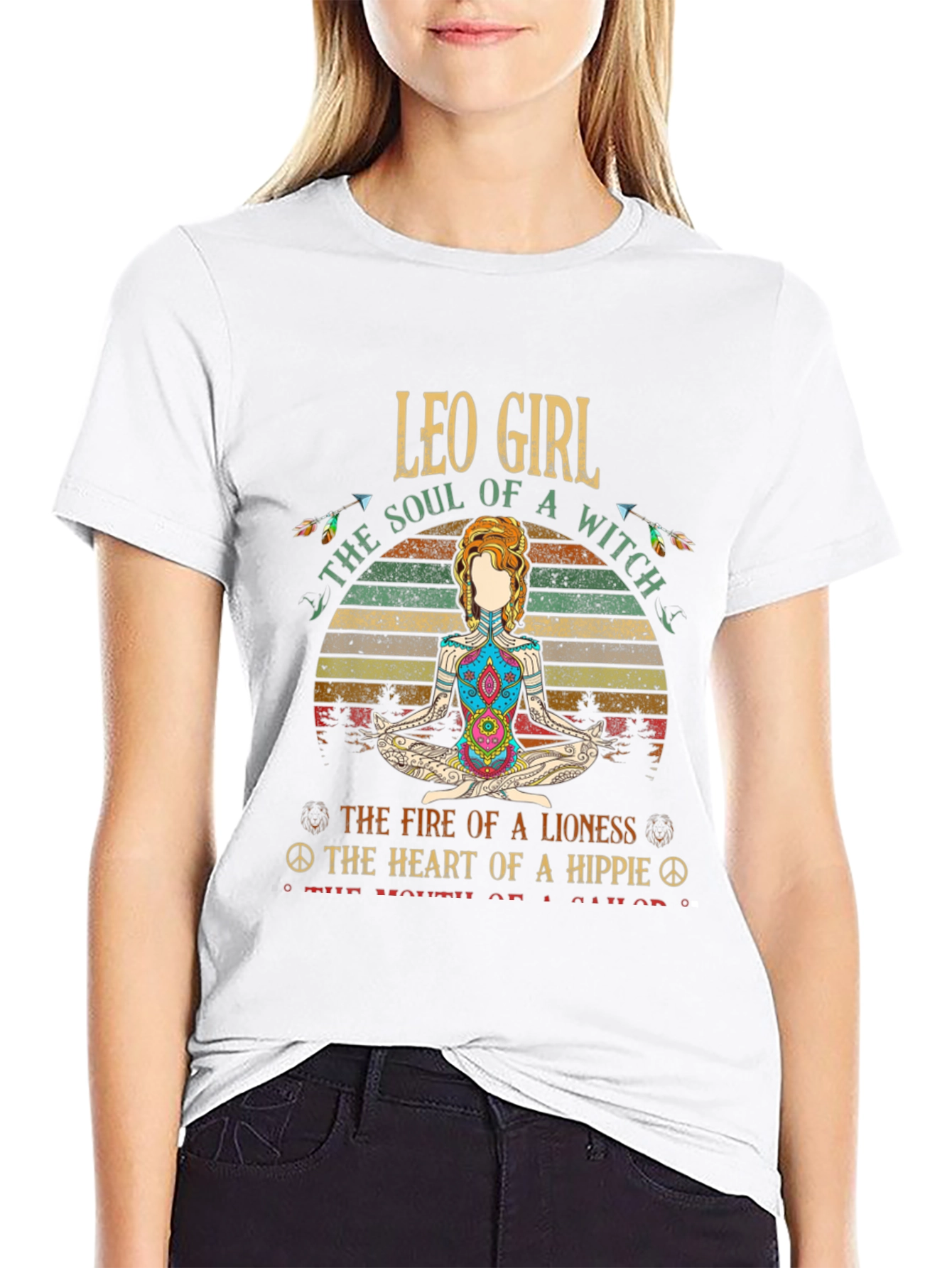 Leo Girl Soul Witch Hippie Graphic T-Shirt