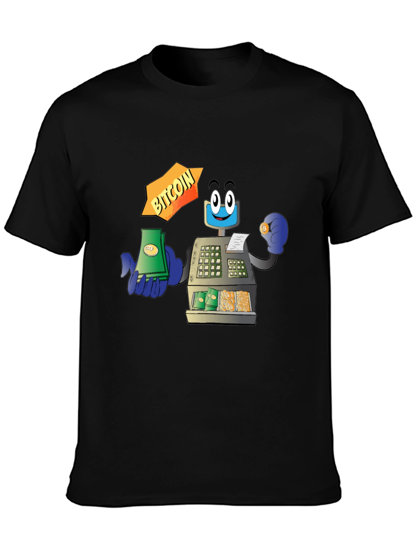 Bitcoin Cash Register Black T-Shirt
