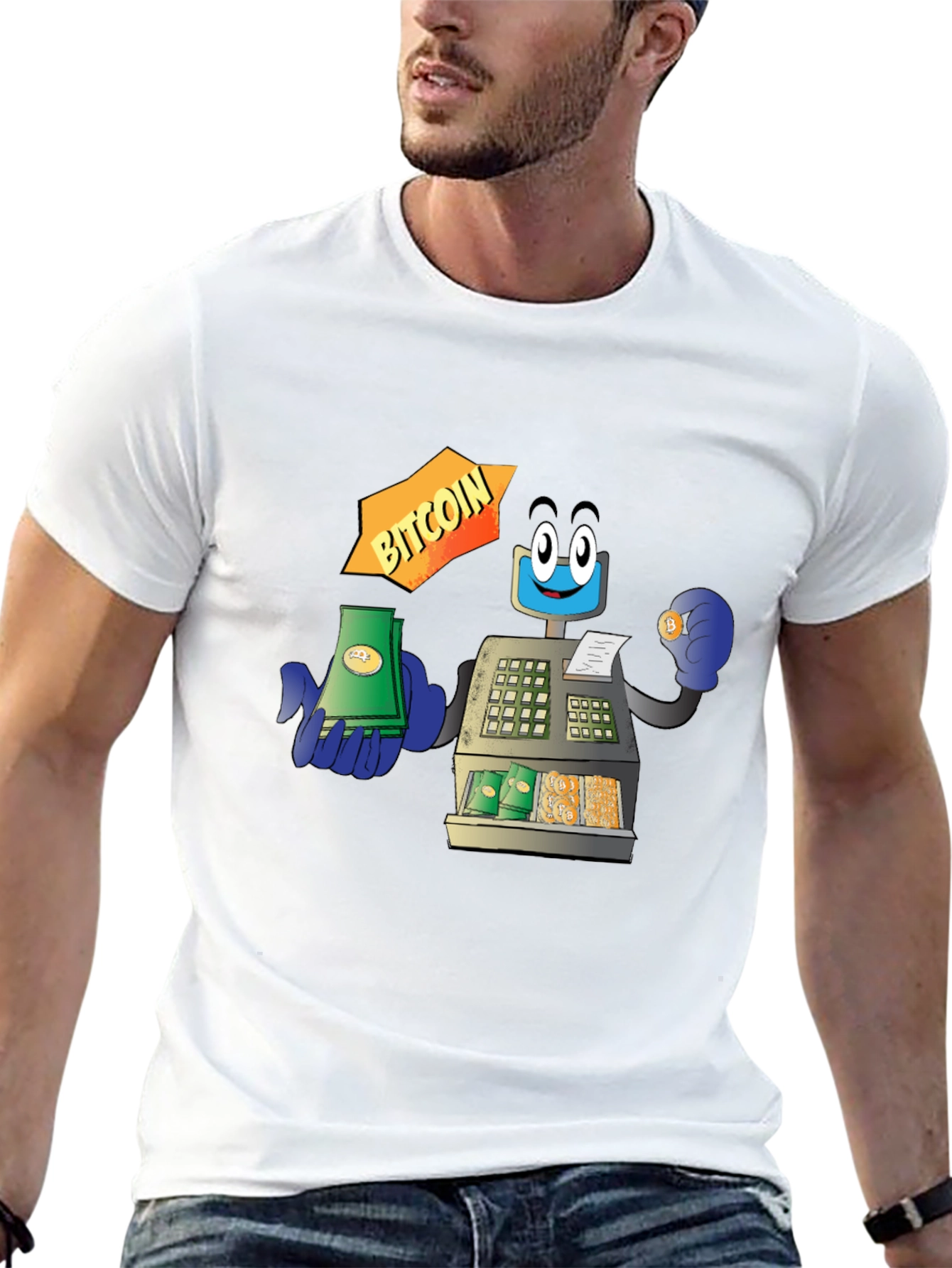 Bitcoin Cash Register Black T-Shirt