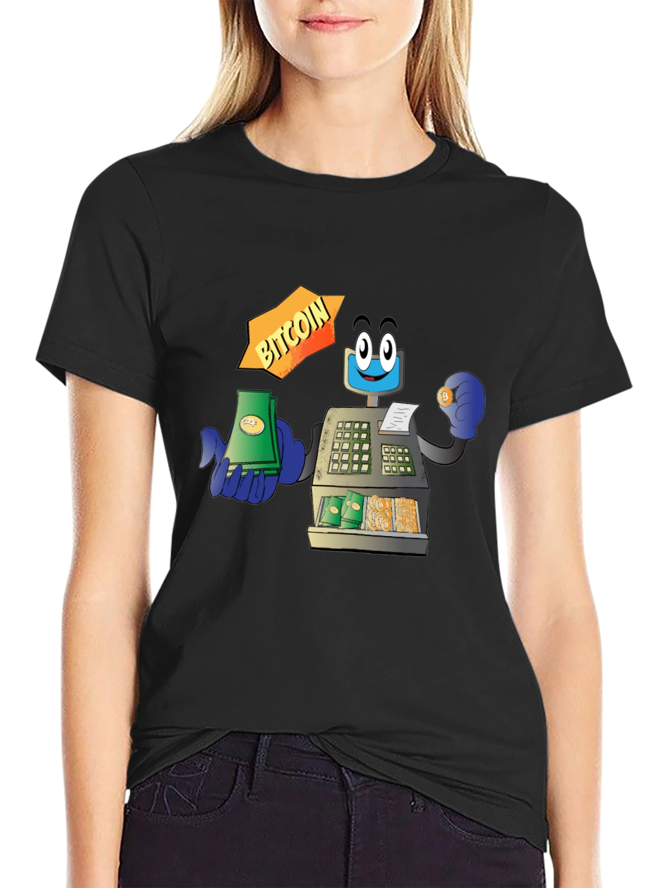 Bitcoin Cash Register Black T-Shirt