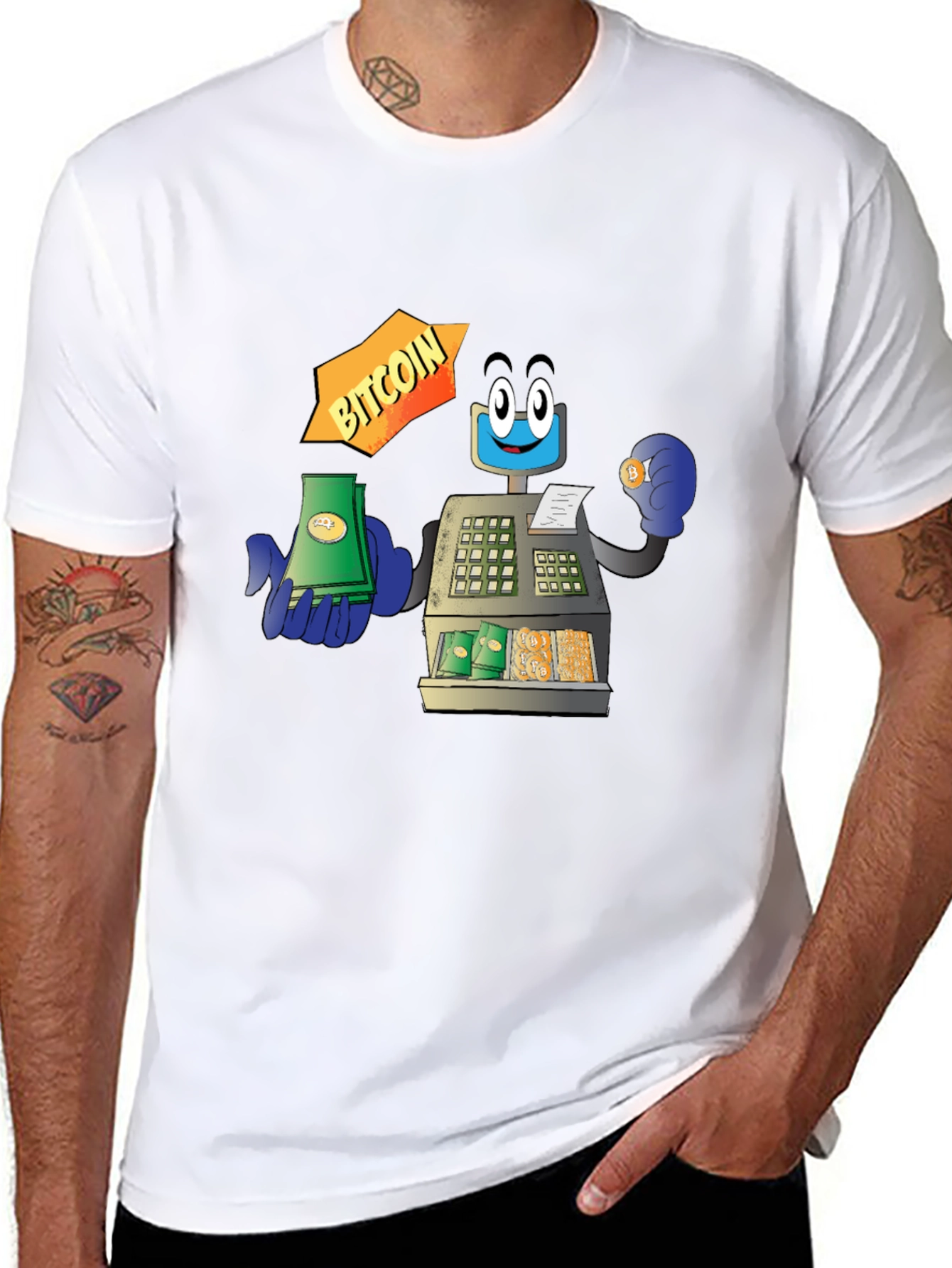 Bitcoin Cash Register Black T-Shirt