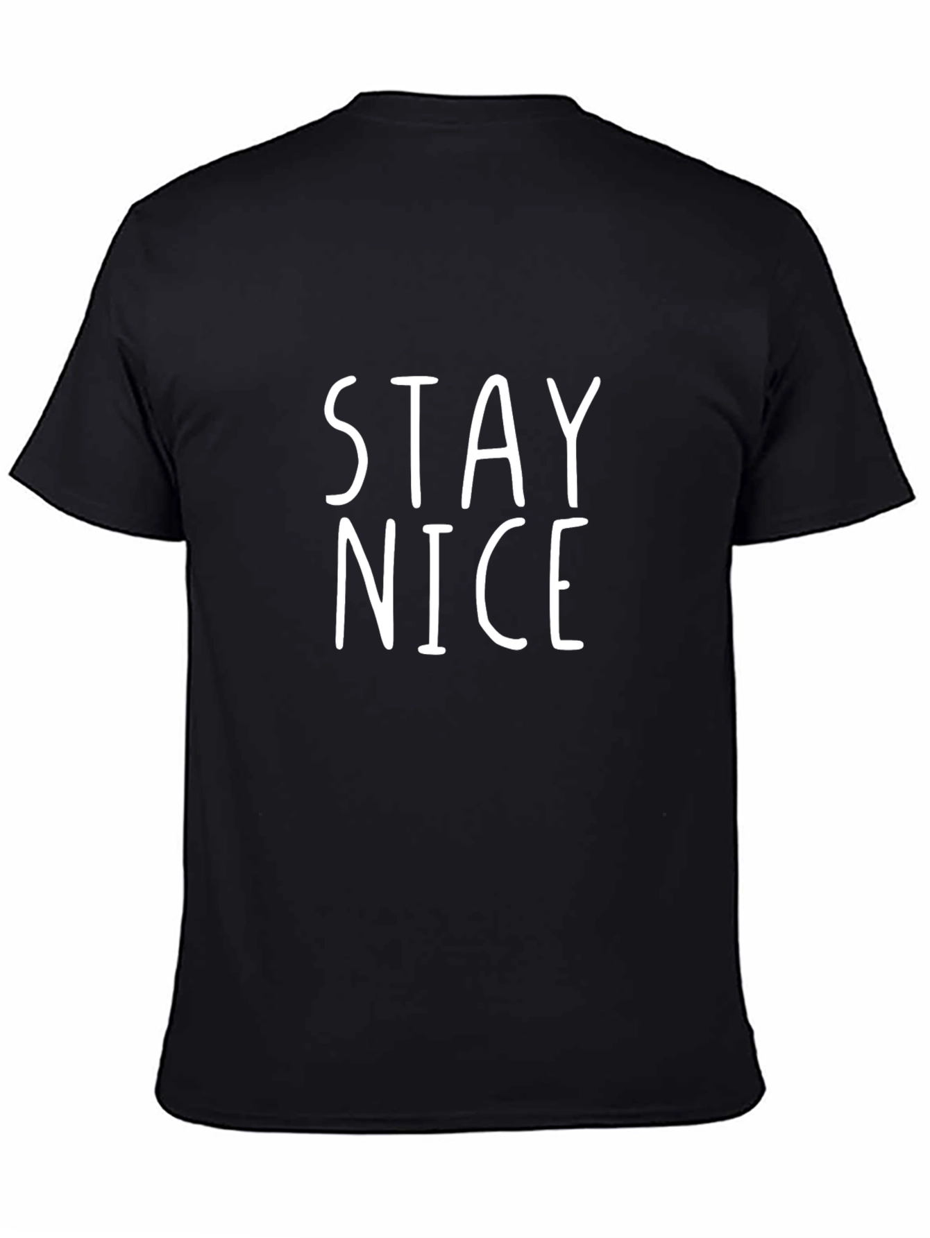 Stay Nice Black Graphic Print Tee