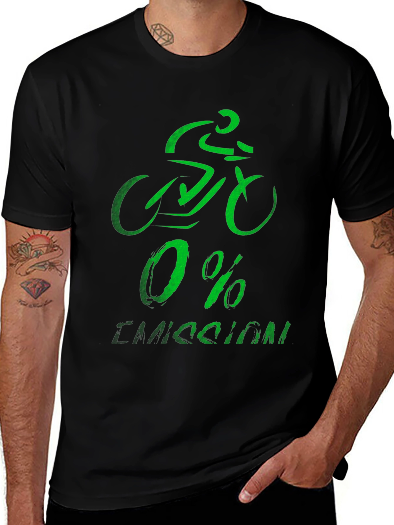 Eco-Friendly 0% Emission Cyclist T-Shirt