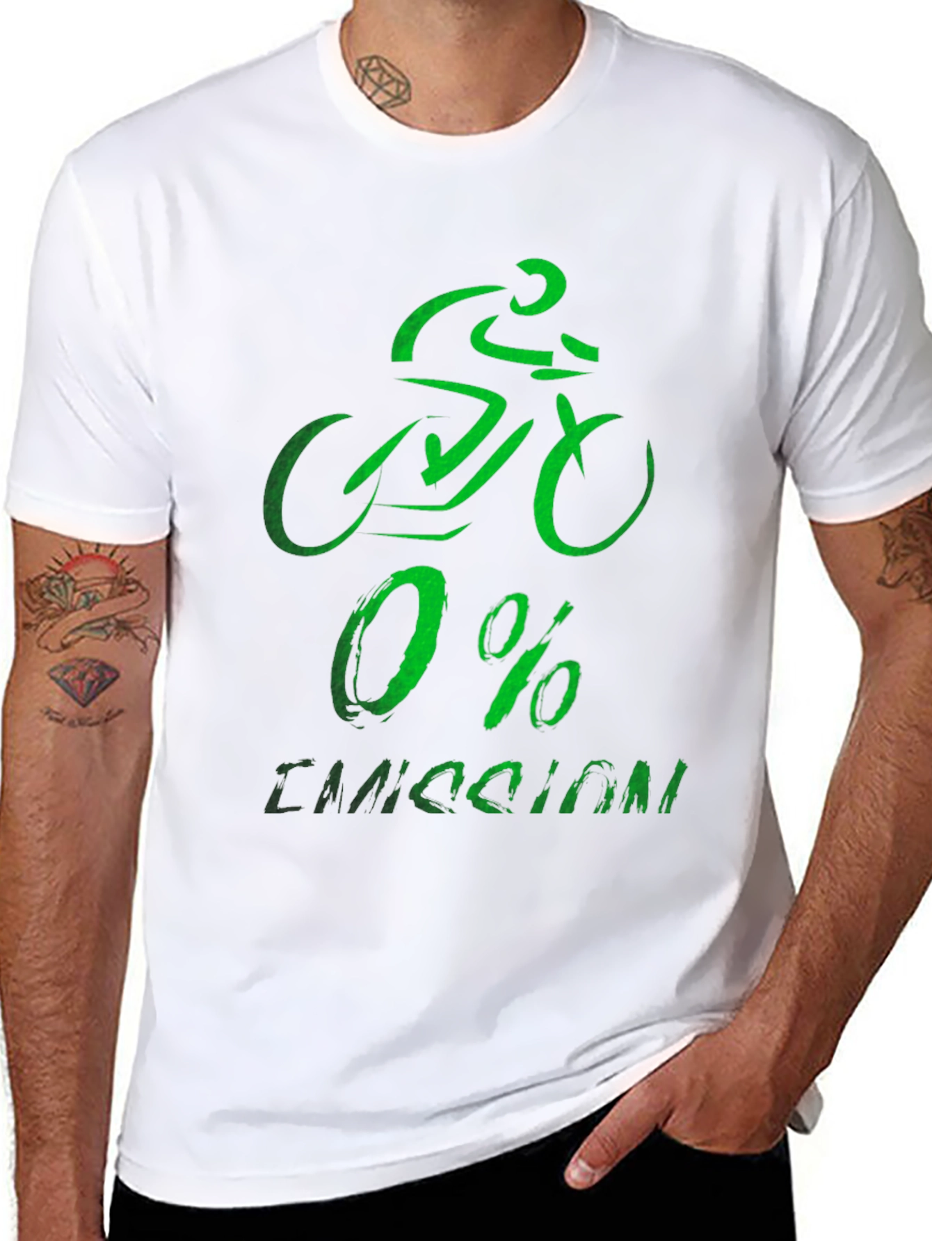 Eco-Friendly 0% Emission Cyclist T-Shirt