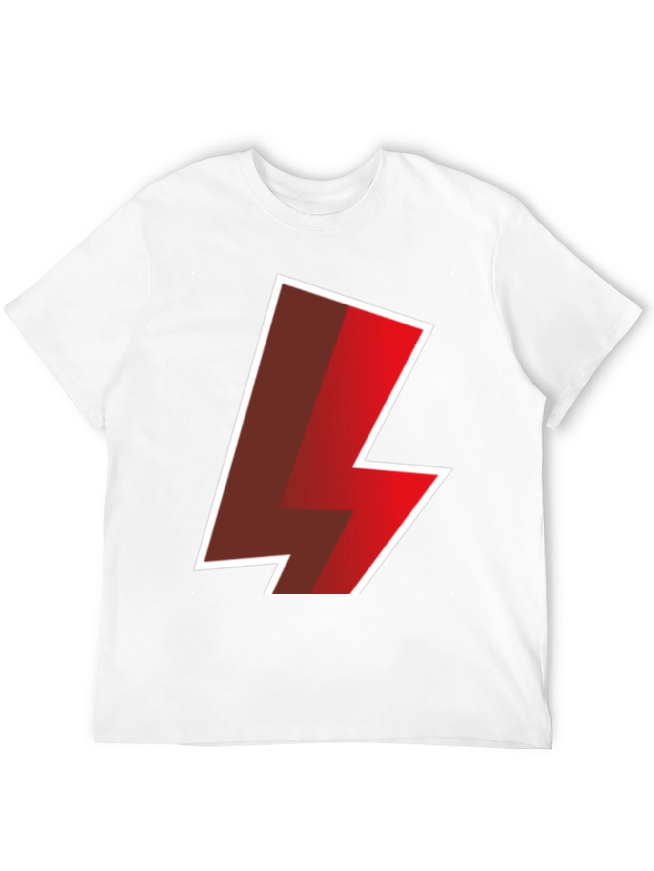 Bold Lightning Bolt Graphic Tee - Black