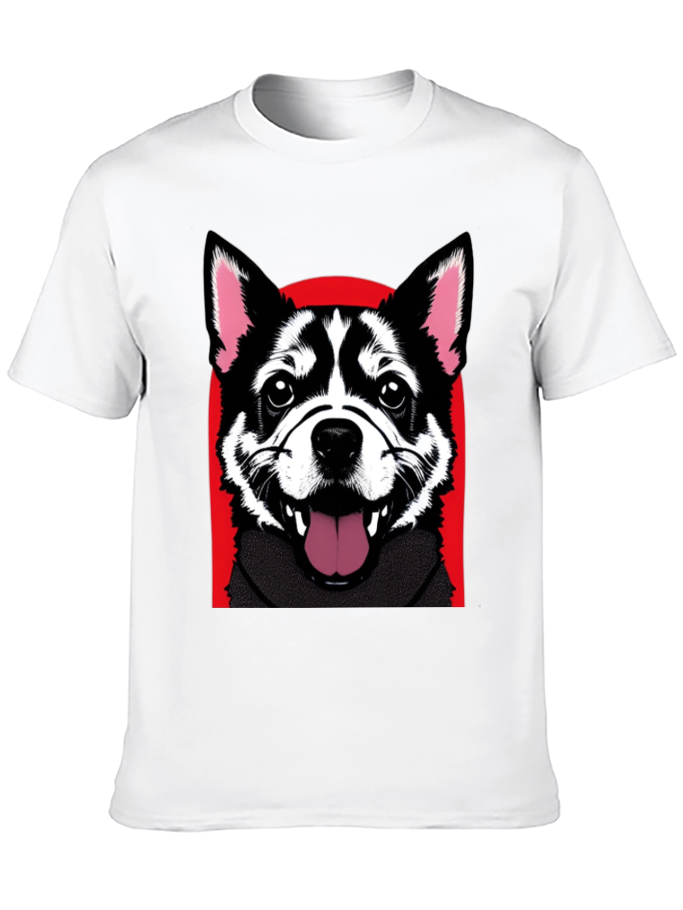 Cool Dog Graphic Tee - Black Cotton Shirt