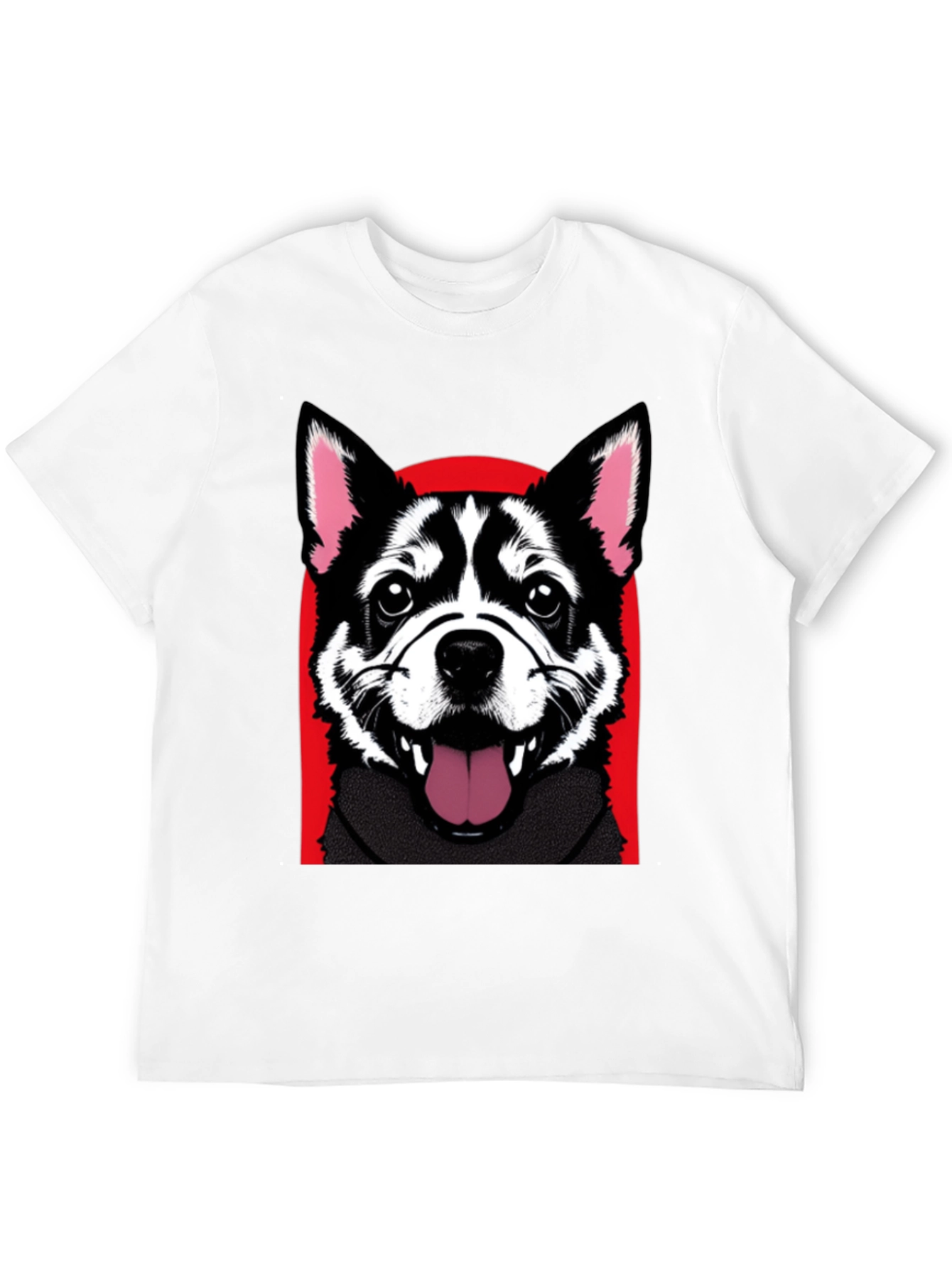 Cool Dog Graphic Tee - Black Cotton Shirt