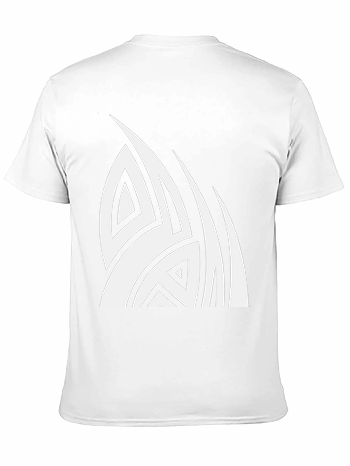 Tribal White Graphic Print Black T-Shirt