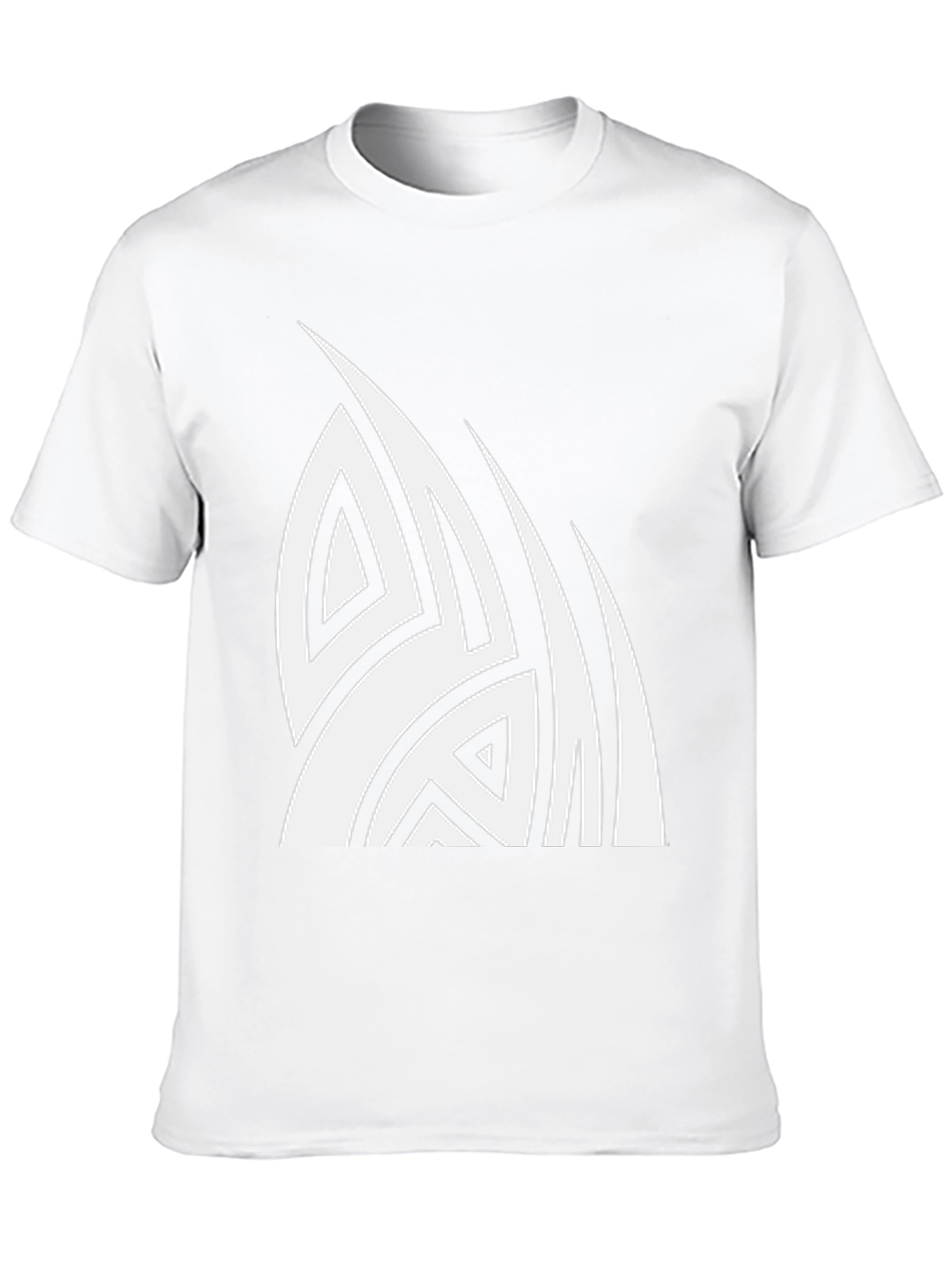 Tribal White Graphic Print Black T-Shirt