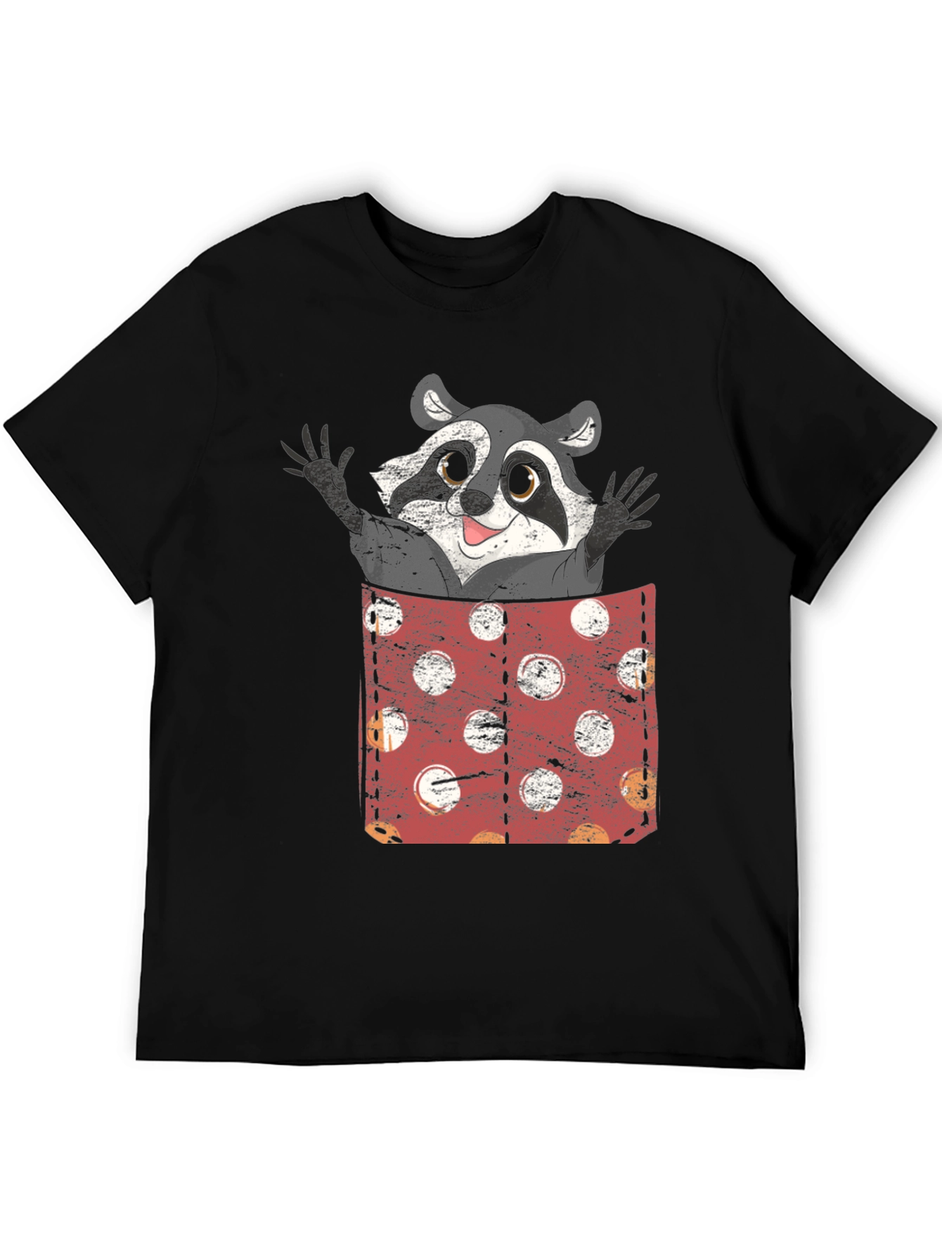 Raccoon Pocket T-Shirt - Funny Animal Tee