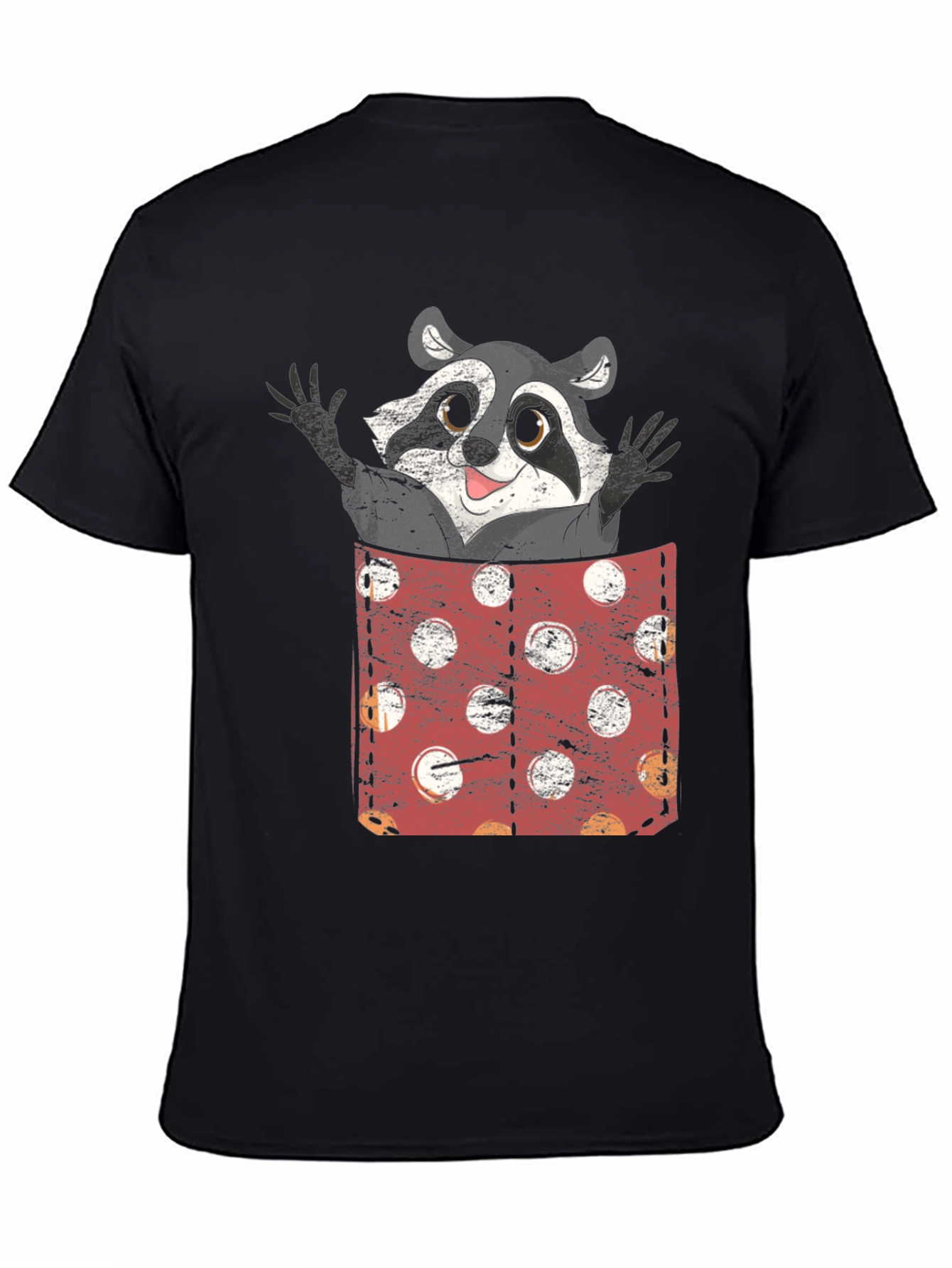 Raccoon Pocket T-Shirt - Funny Animal Tee