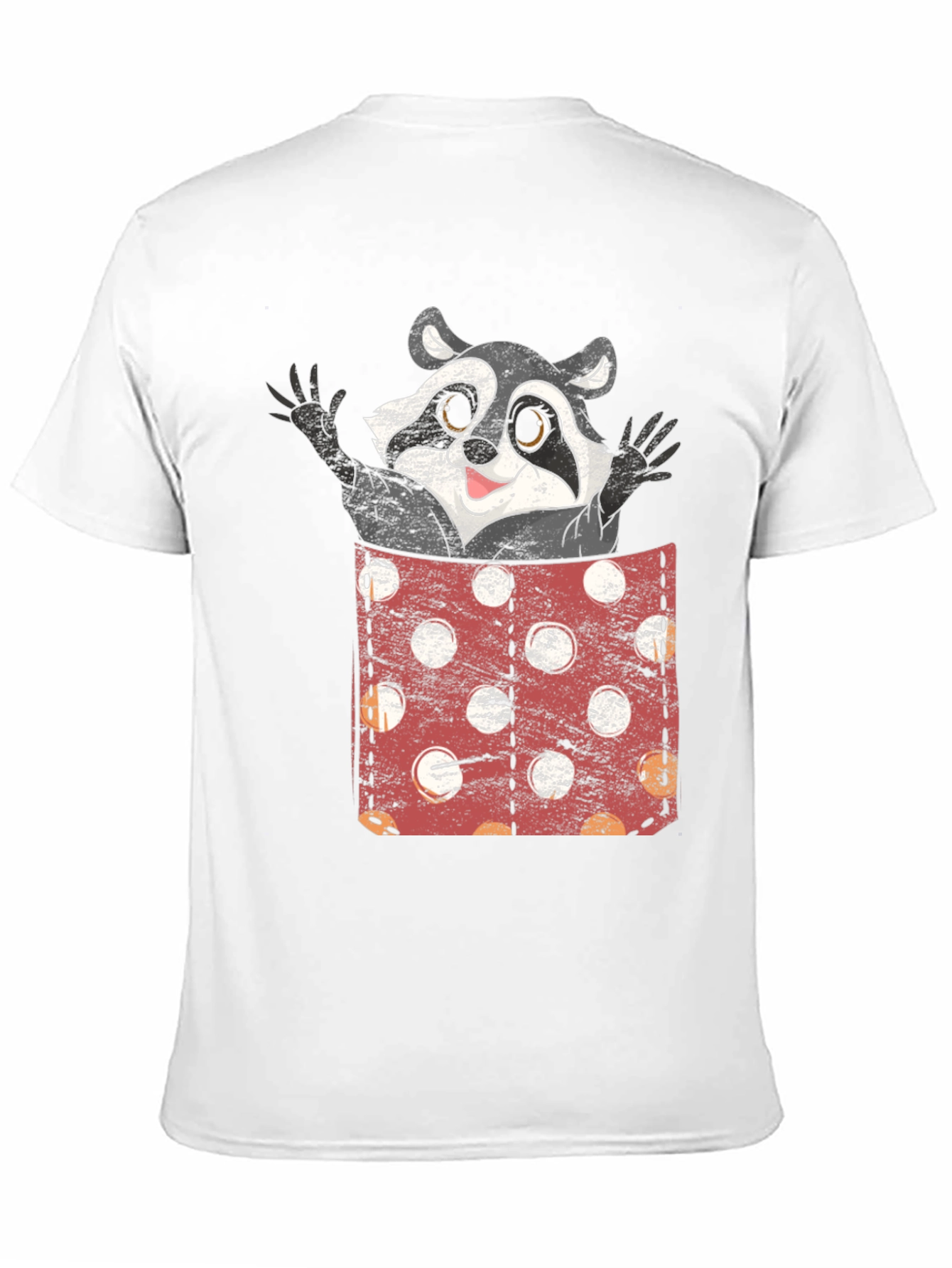 Raccoon Pocket T-Shirt - Funny Animal Tee
