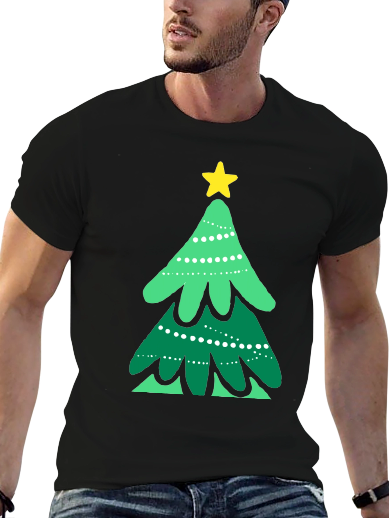 Festive Christmas Tree Graphic Tee