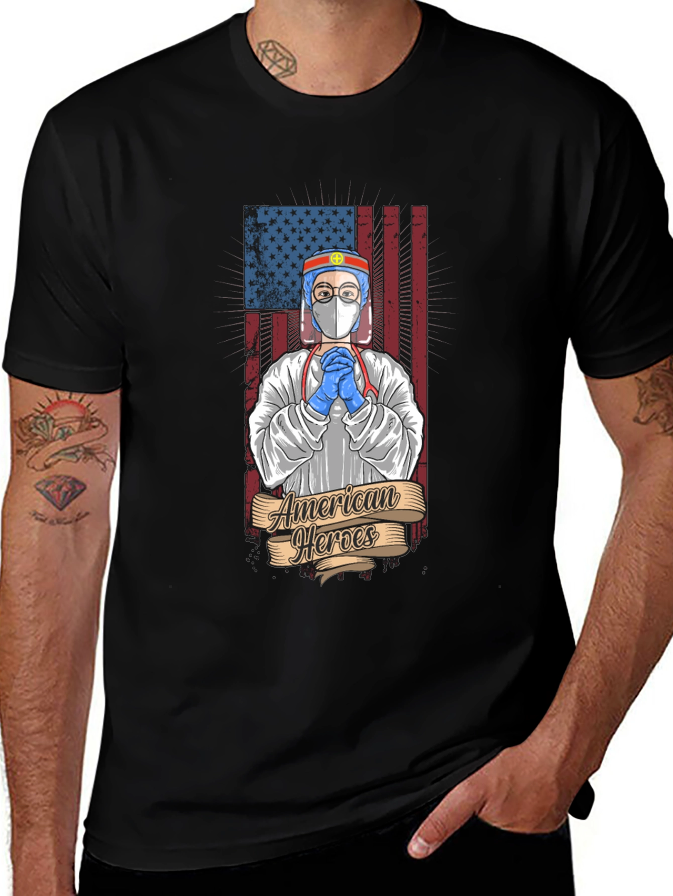 American Heroes T-Shirt - Patriotic Healthcare Design