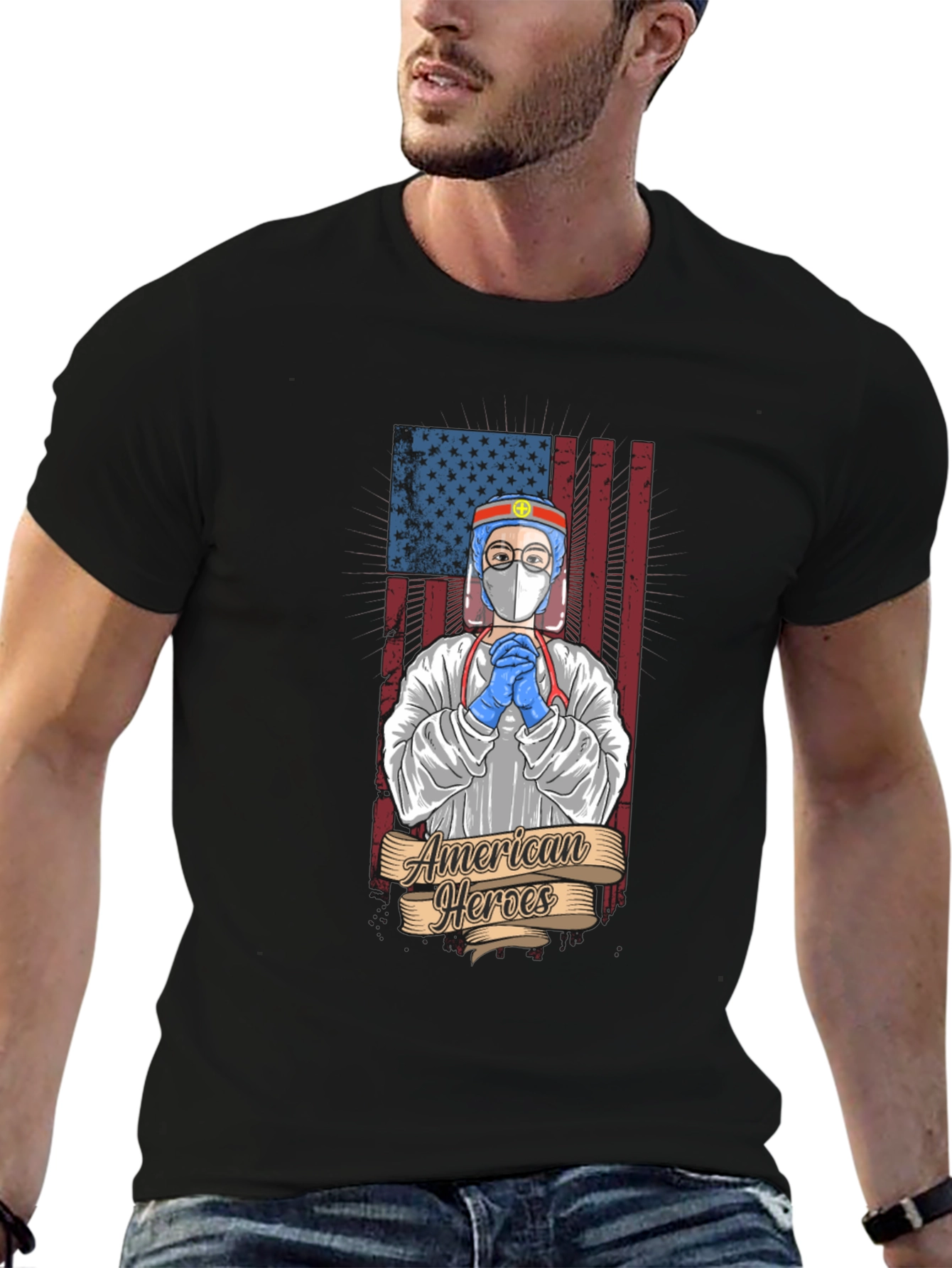 American Heroes T-Shirt - Patriotic Healthcare Design