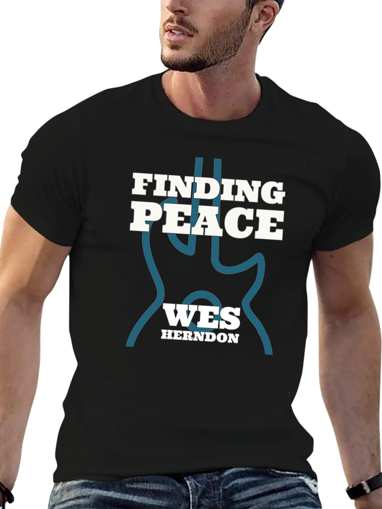 Finding Peace Wes Herndon Black Tee