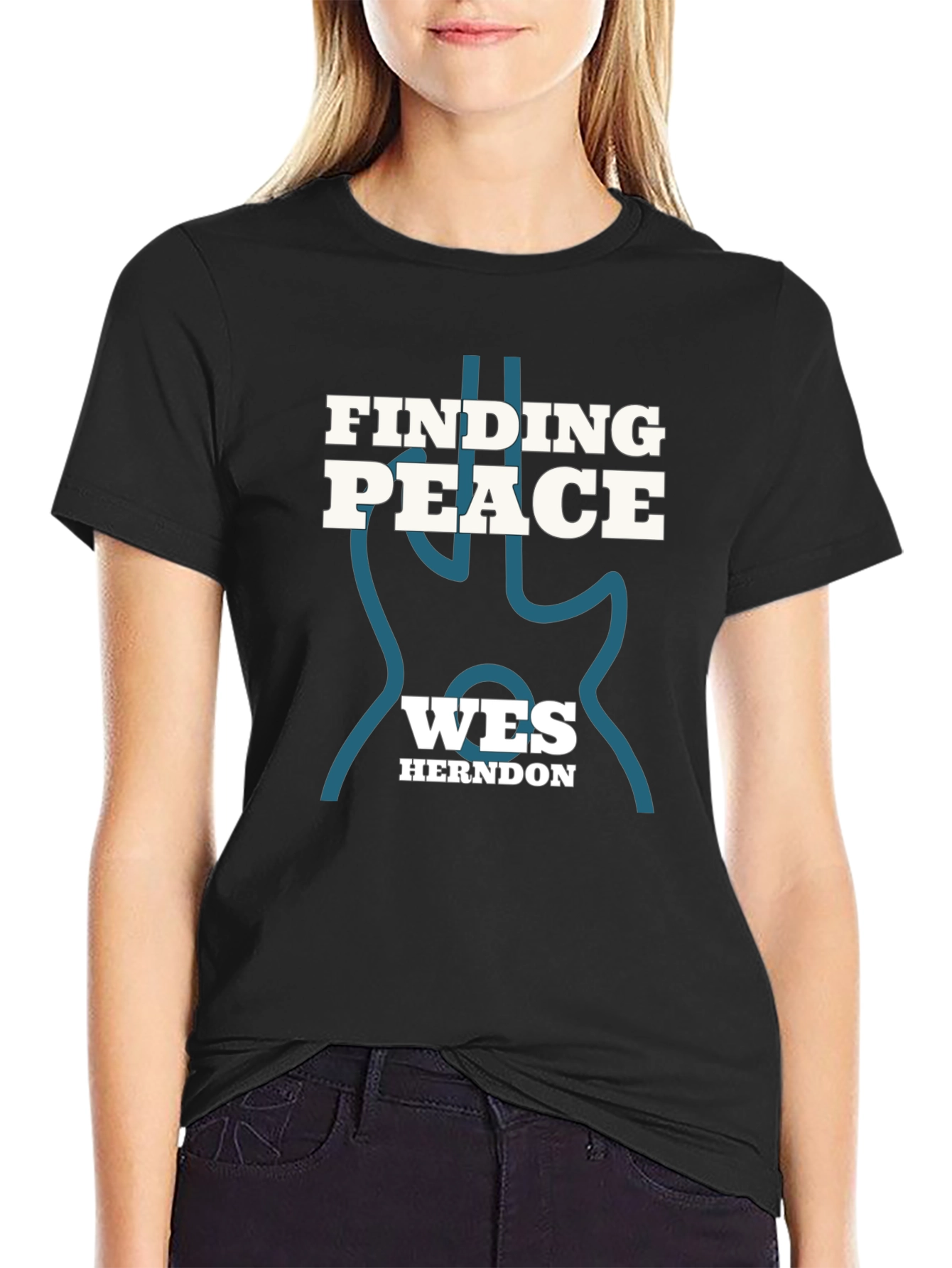 Finding Peace Wes Herndon Black Tee