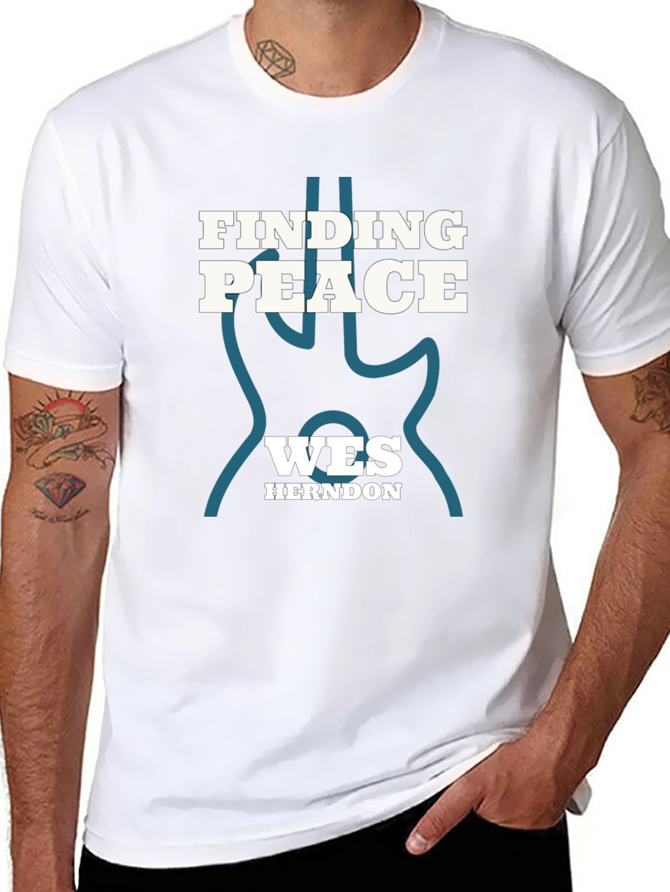 Finding Peace Wes Herndon Black Tee